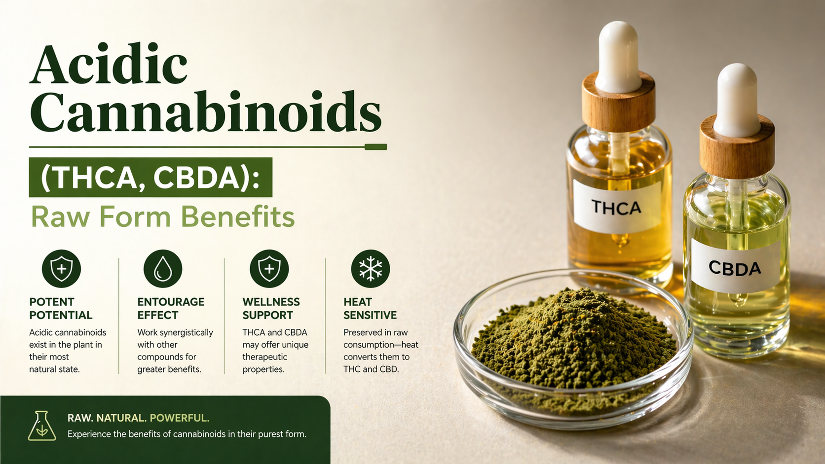 Acidic Cannabinoids (THCA, CBDA): Raw Form Benefits