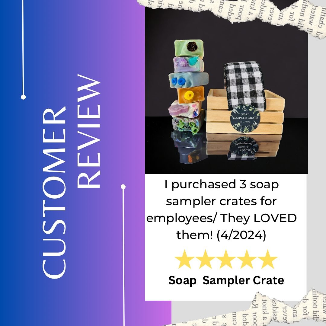 The reviews from our Spring release are coming in.
⭐️⭐️⭐️⭐️⭐️
It is always a happy dance to read your words. I so appreciate you taking the time. 

If you&rsquo;ve not tried a Sampler Crate- they are amazing. Six different scented half bars made spec