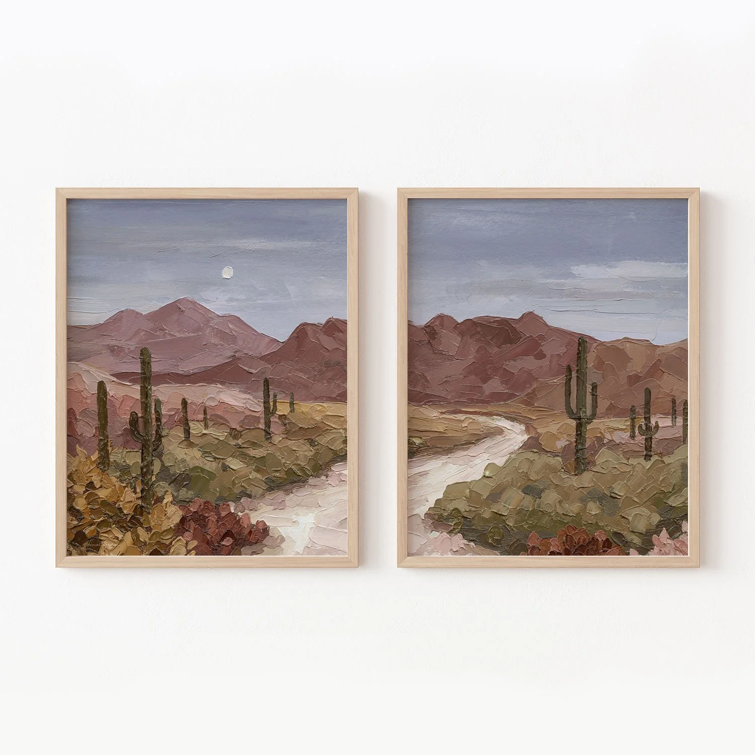 "Desert Dusk" Diptych