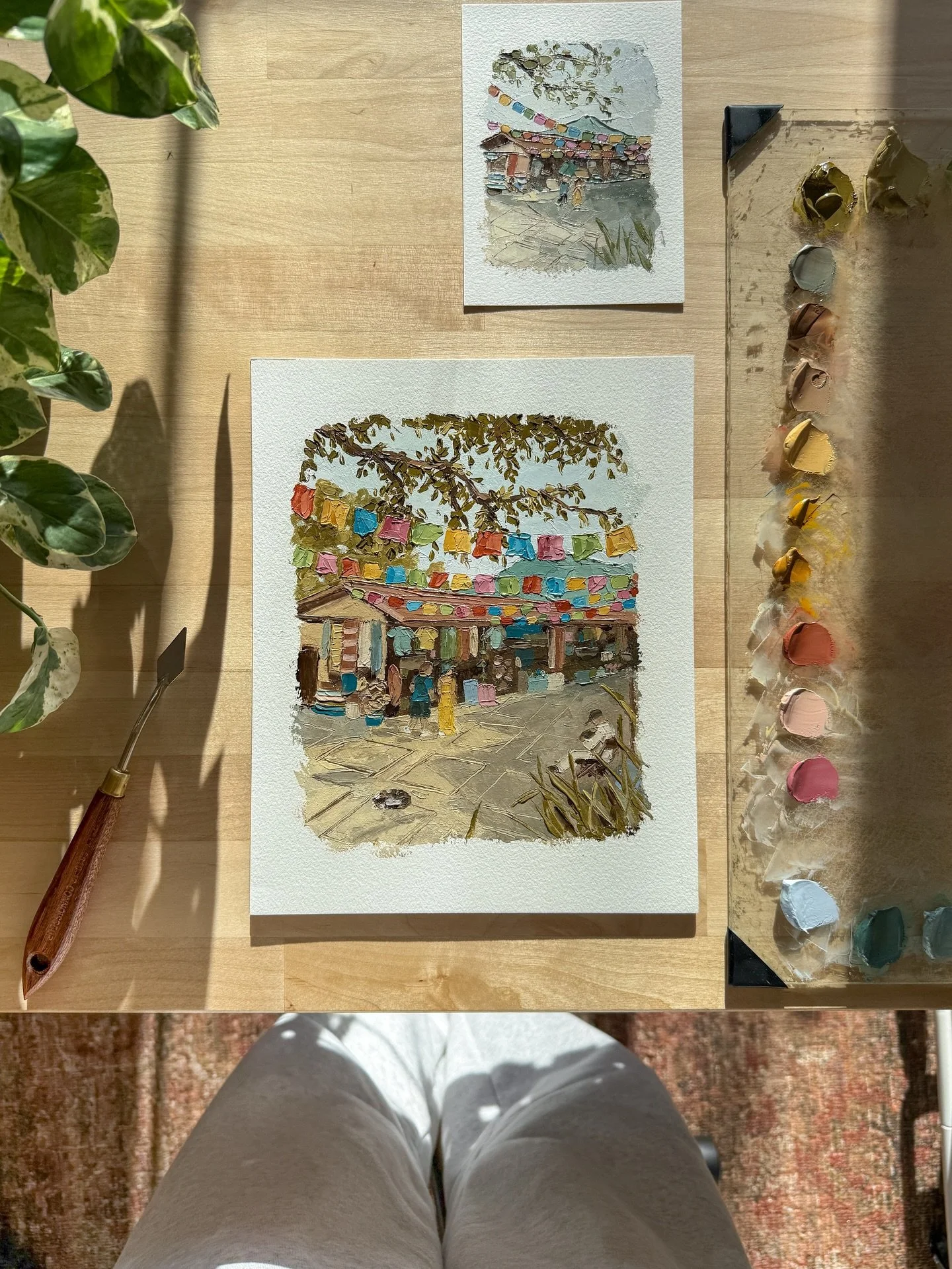 thanks for the love on this painting☺️🫶🏼 swipe to see the inspiration / watercolor sketch I did in person!

ps I&rsquo;ve got a small collection of these Mexico paintings that I&rsquo;ll be releasing soon! if you want to be updated on that, comment