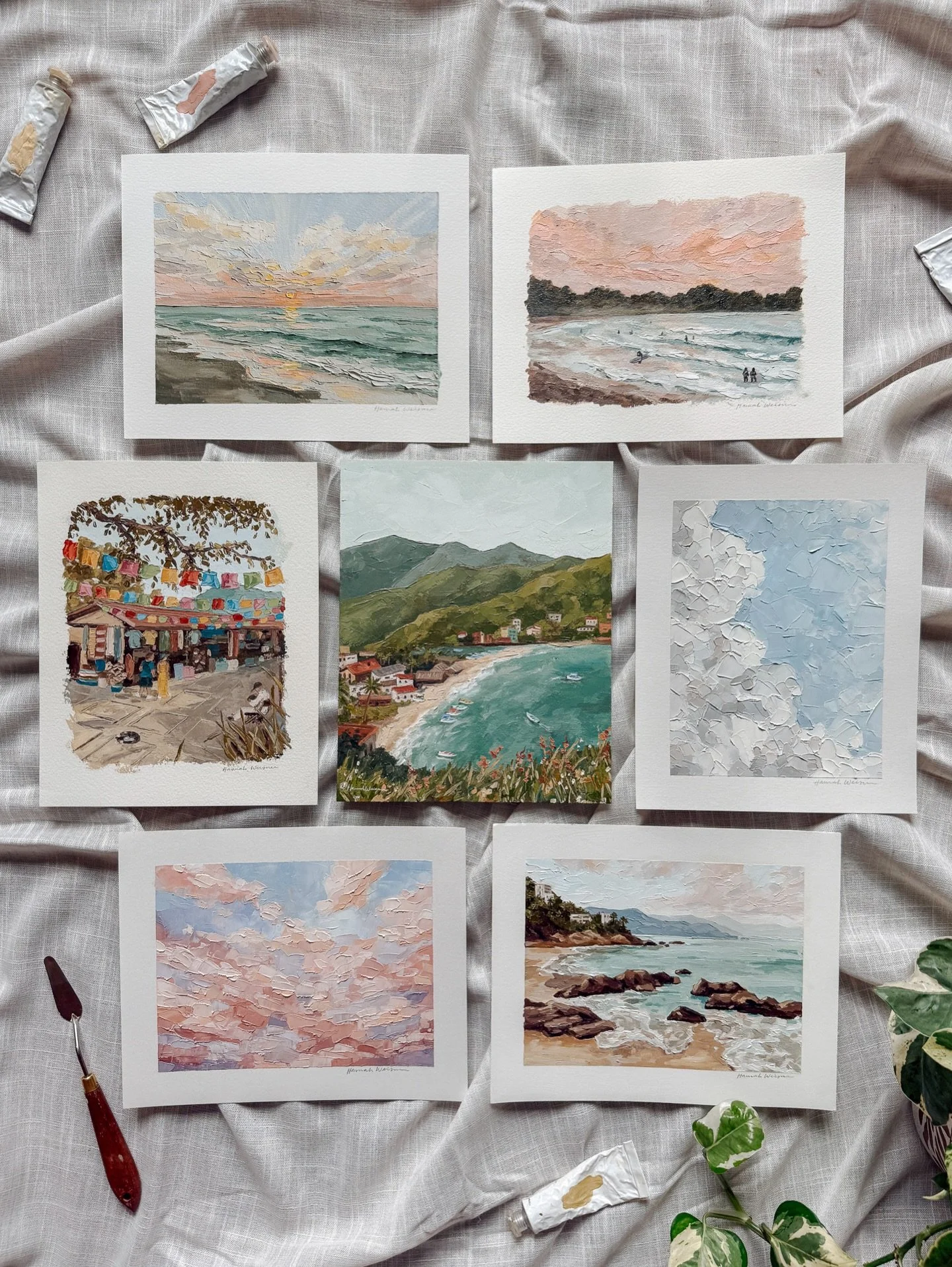 the &ldquo;Luz Del Mar&rdquo; collection☀️🌊

new originals and prints are releasing tomorrow and I&rsquo;m so excited!! which one is your favorite?!

same drill as always &mdash; my email list will get early access at 12pm MST (I emailed the link ou