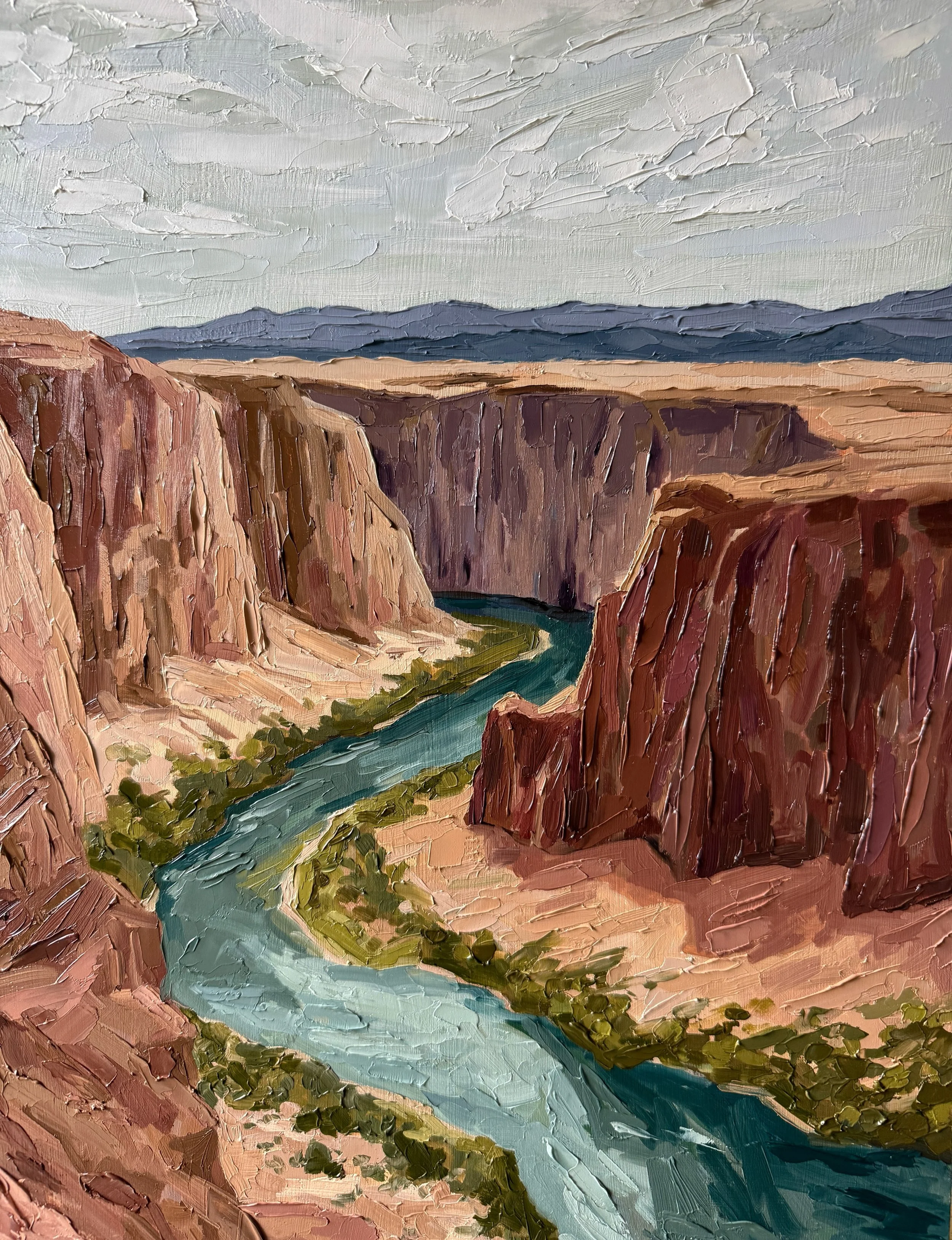 new painting alert ‼️🥁

the lovely Colorado River!! swipe to see the reference photo🫶🏼

ps I finally finished the last piece of the collection (I&rsquo;ll be sharing a few more this week!) SO I can set a date for the release🥳 Next Thursday, Augus