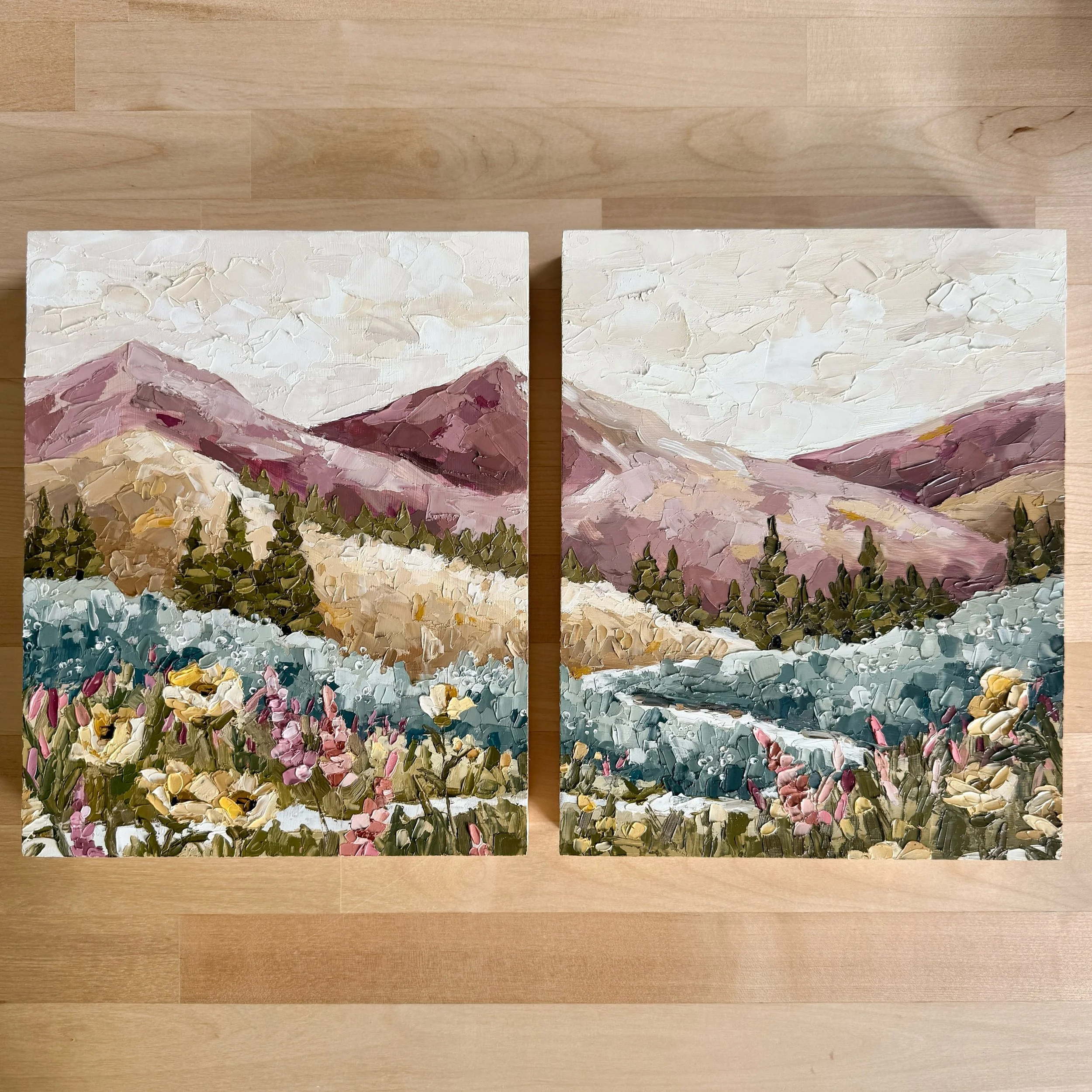 a painting I haven&rsquo;t shared that&rsquo;s now available on my website!! I wanted this one to be lively and fun and for the color scheme to feel playful.

comment &ldquo;wildflower&rdquo; for the link! the other two originals I listed today have 