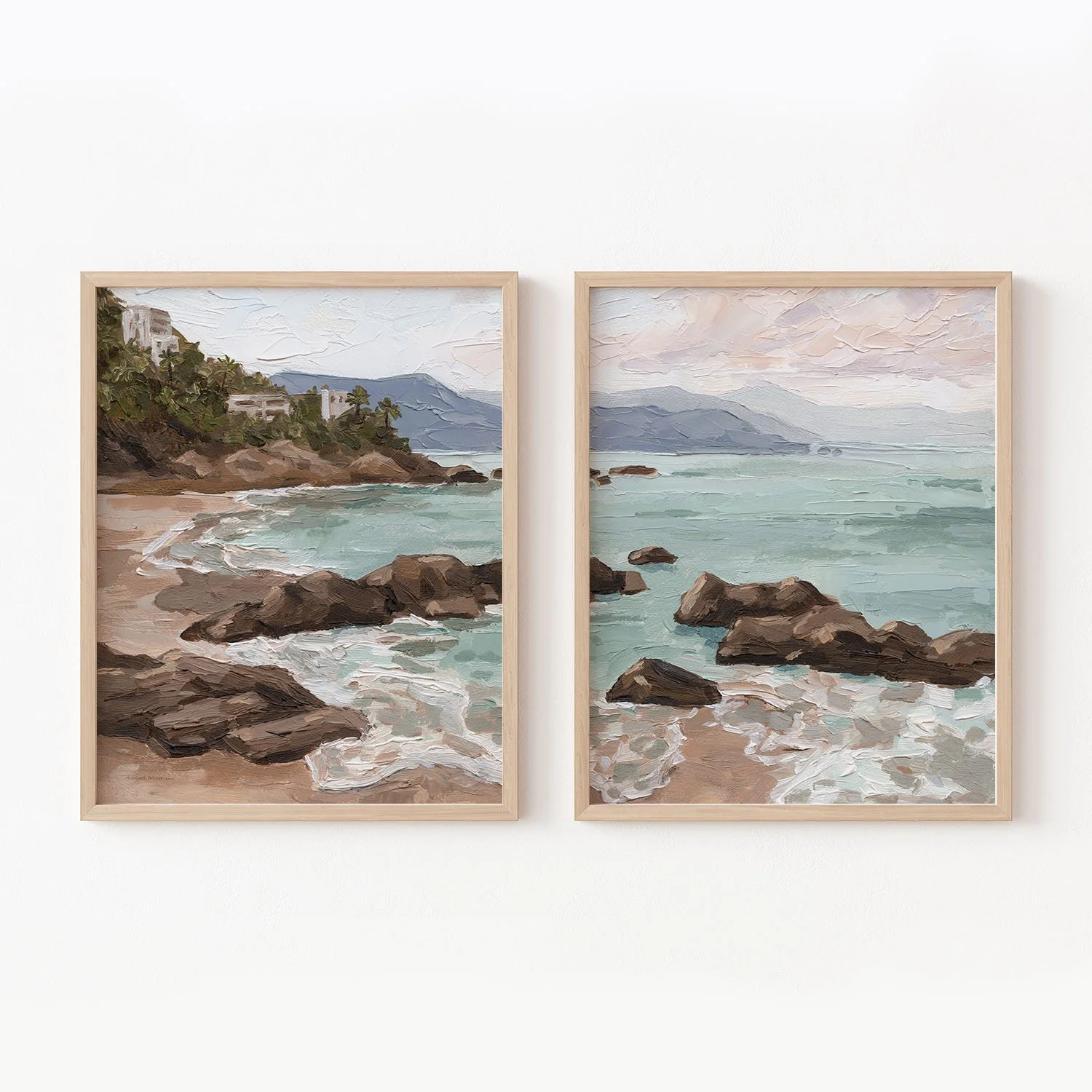 "Seafoam" Diptych