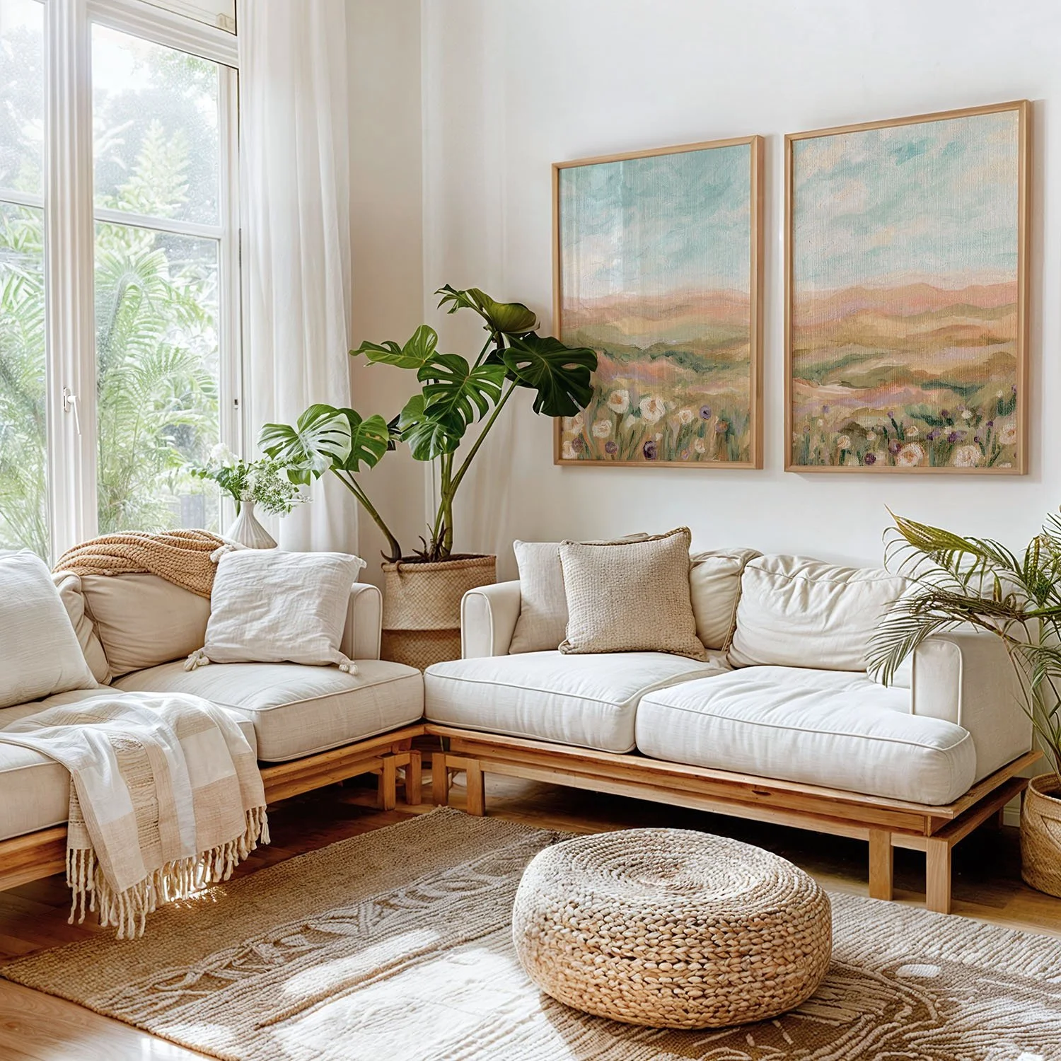 fields of blooms diptych living room.jpg