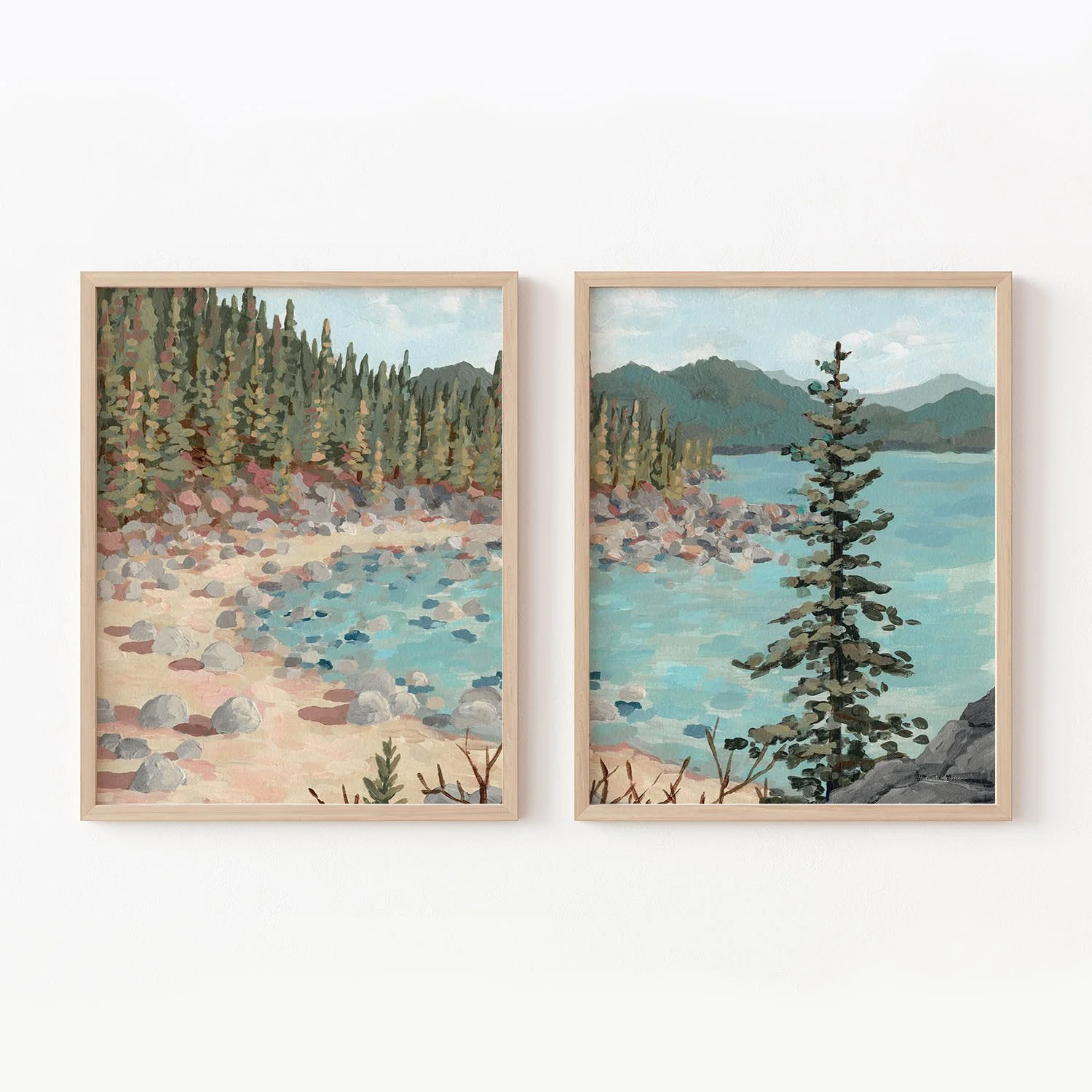 "Secret Cove" Diptych