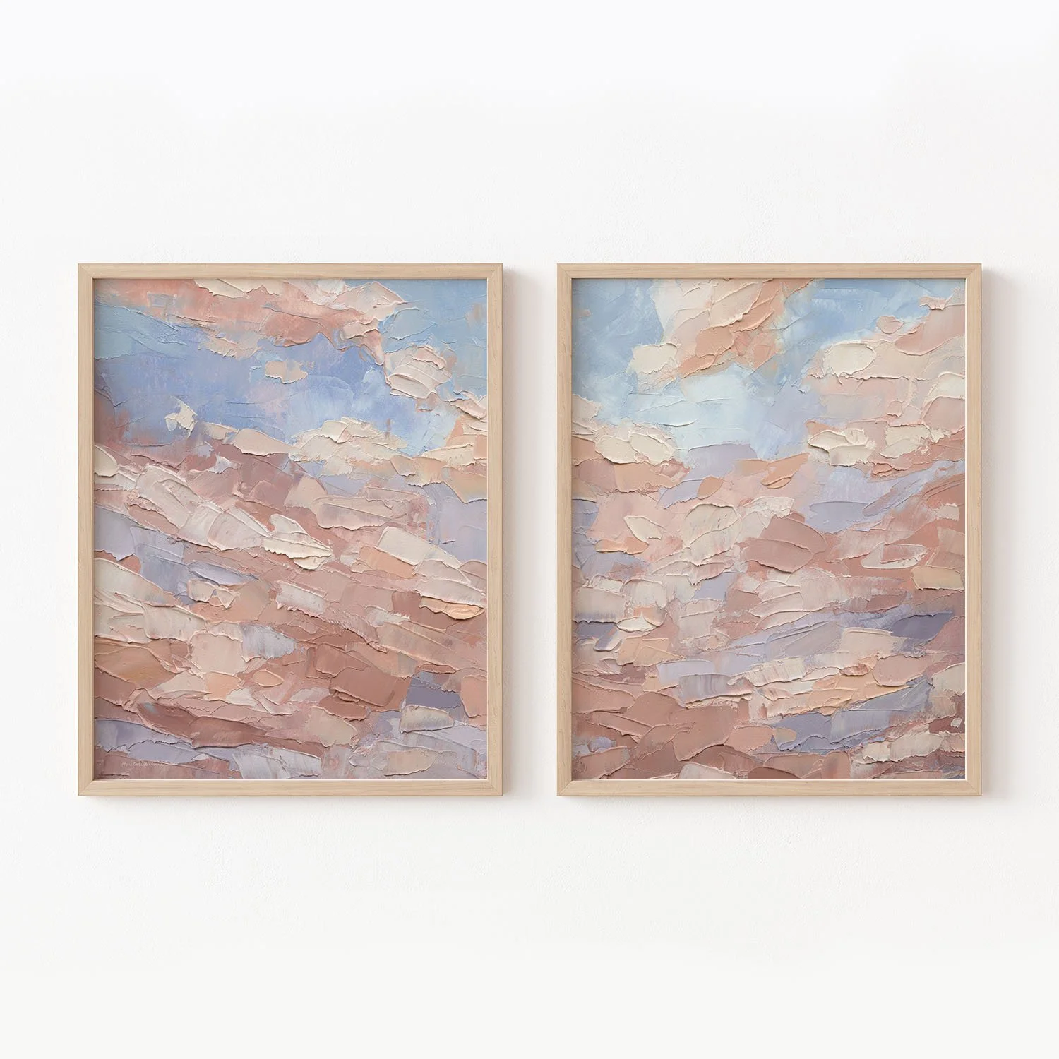 "Cotton Candy" Diptych