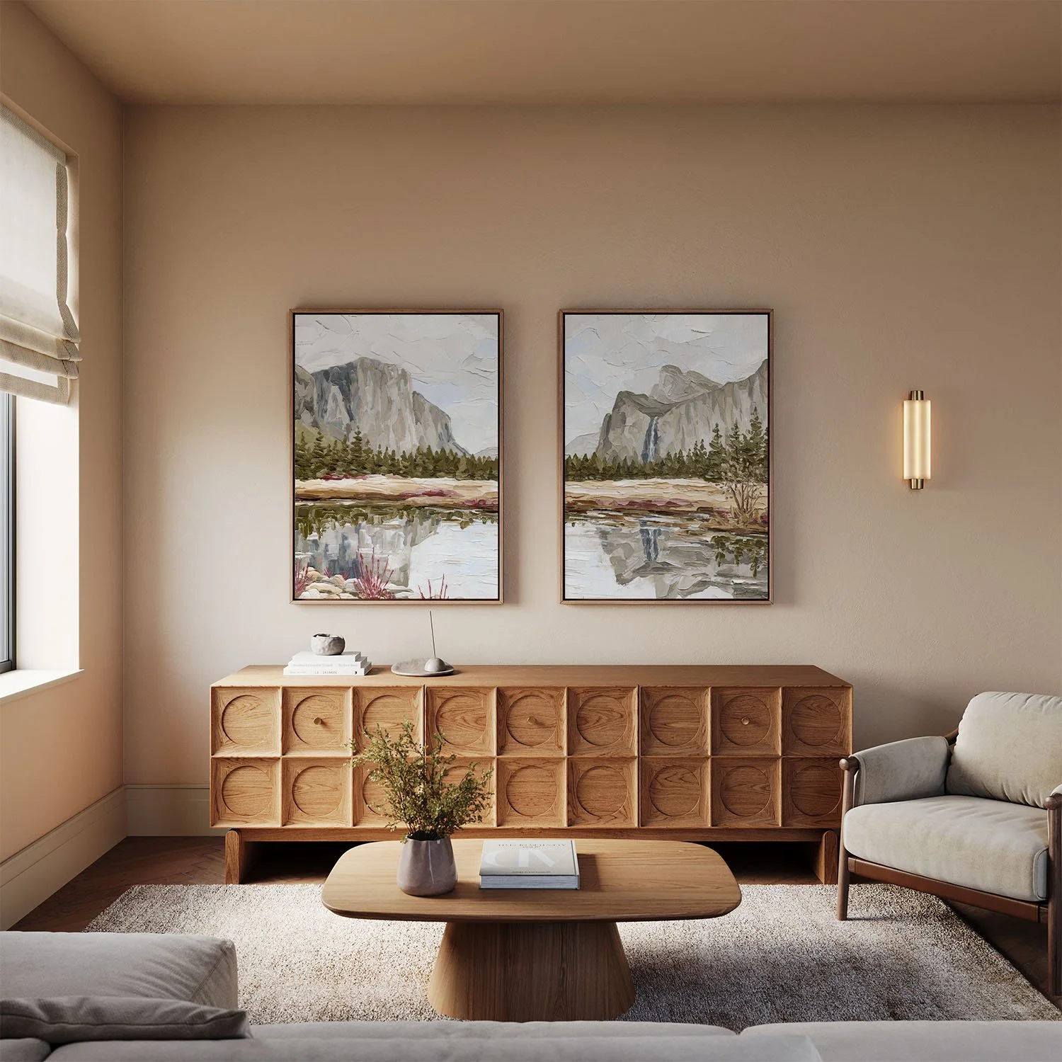 yosemite valley framed canvas diptych.jpg