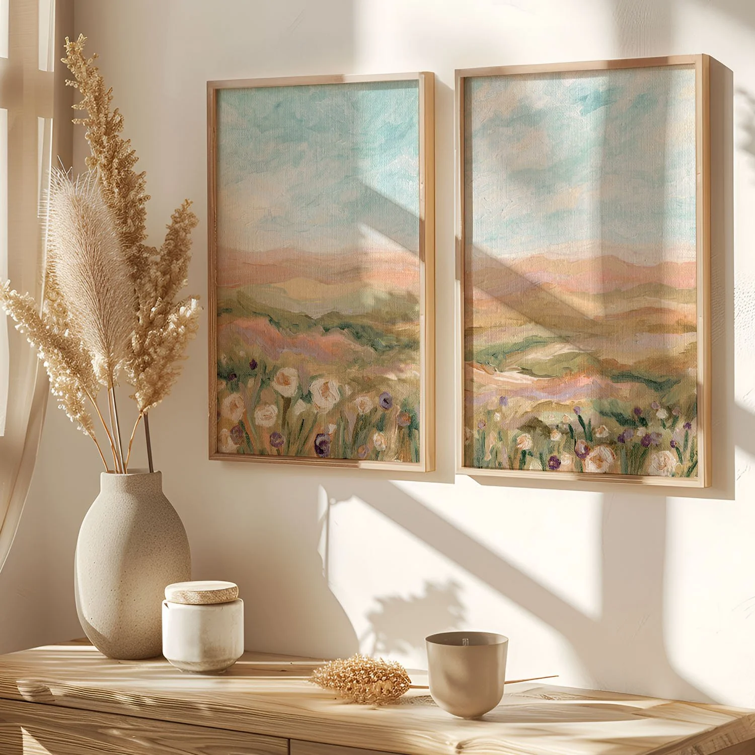 fields of blooms diptych small frame.jpg