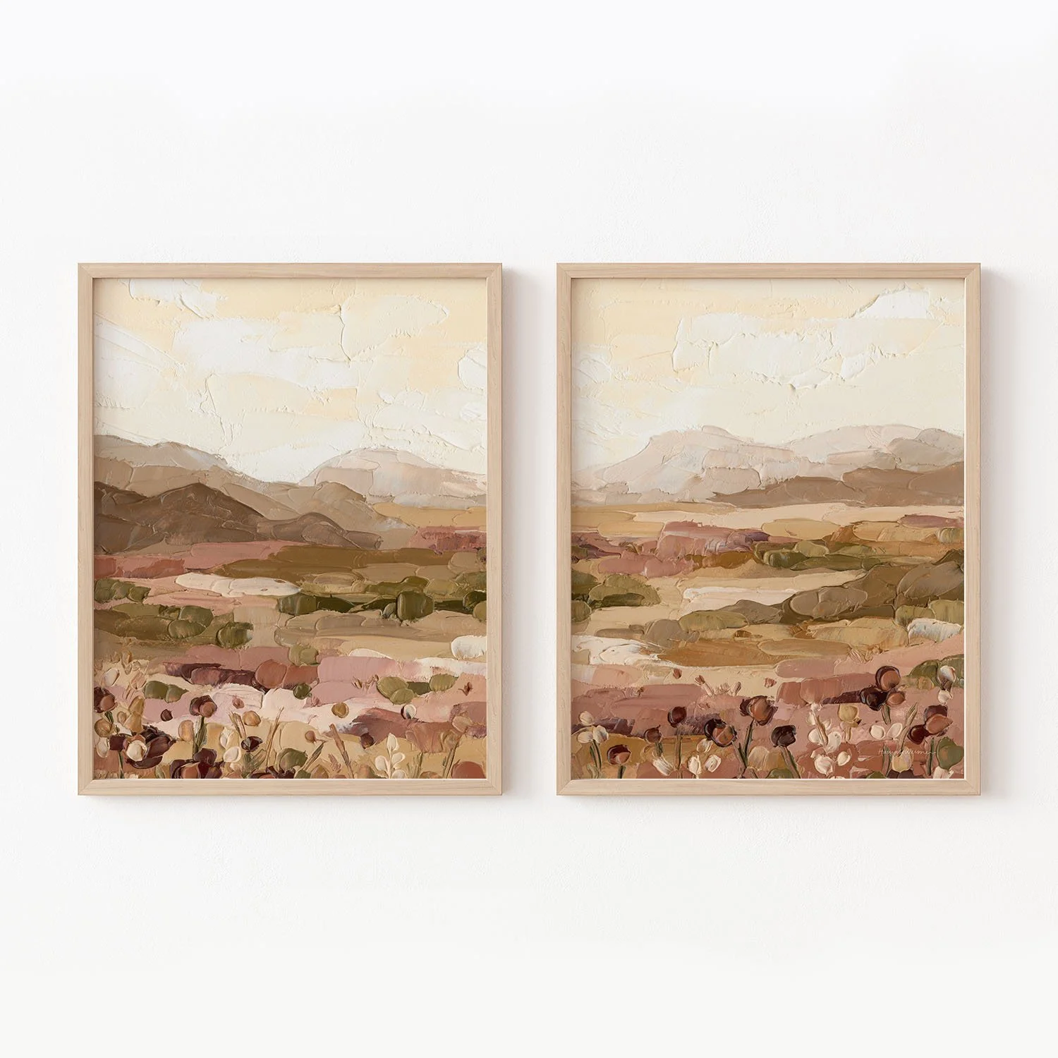 "Golden Hour" Diptych