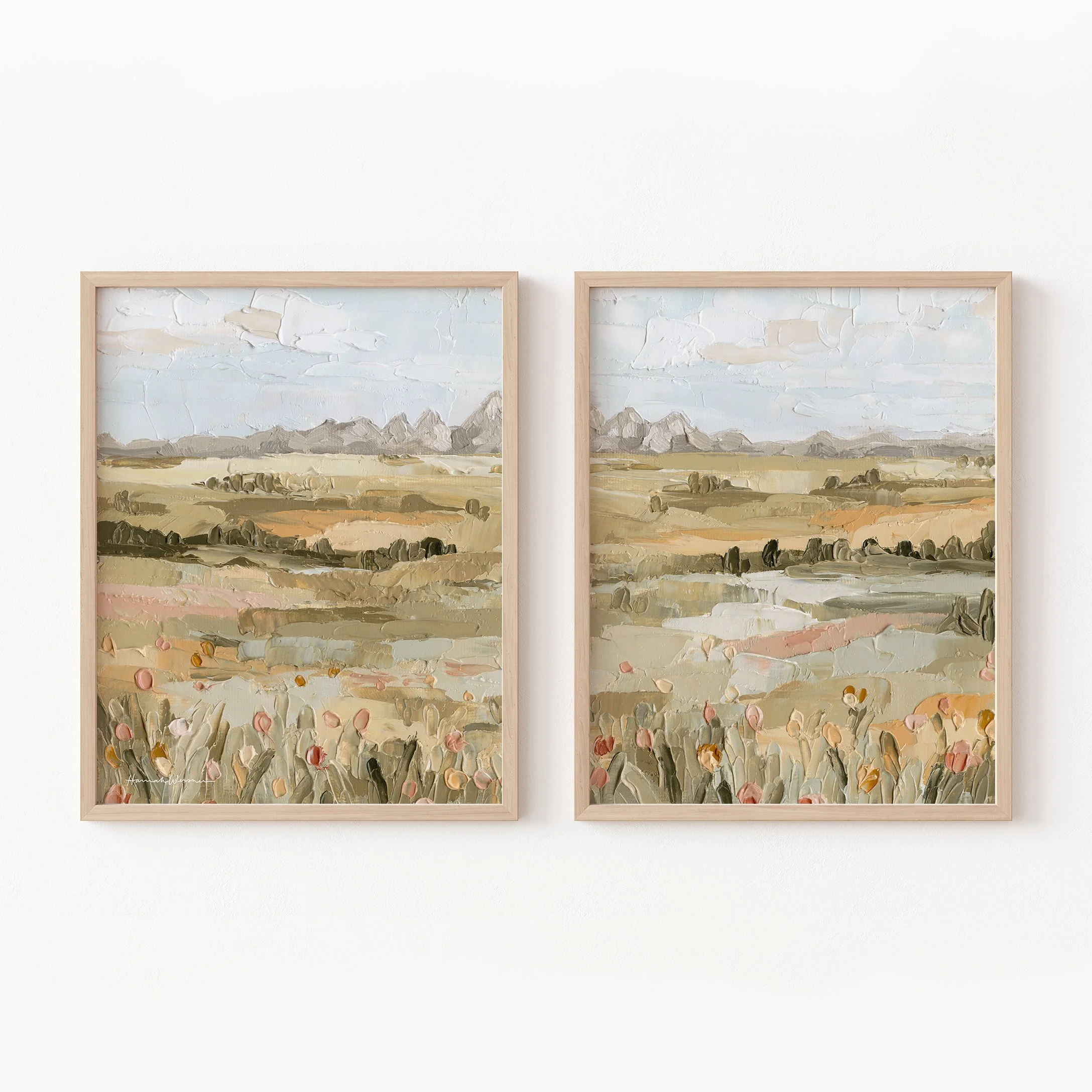 "Grand Tetons" Diptych