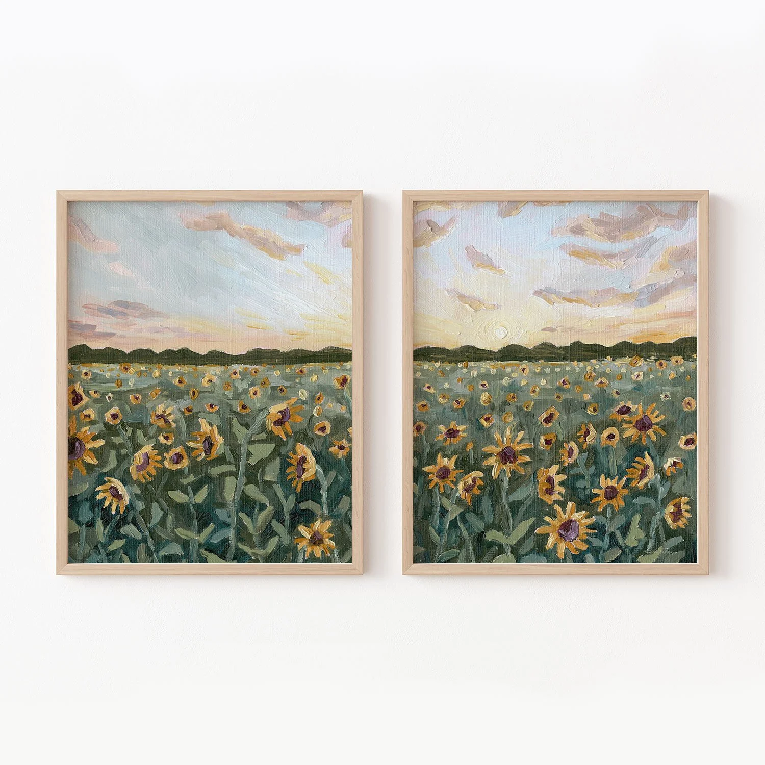 "Face the Light" Diptych