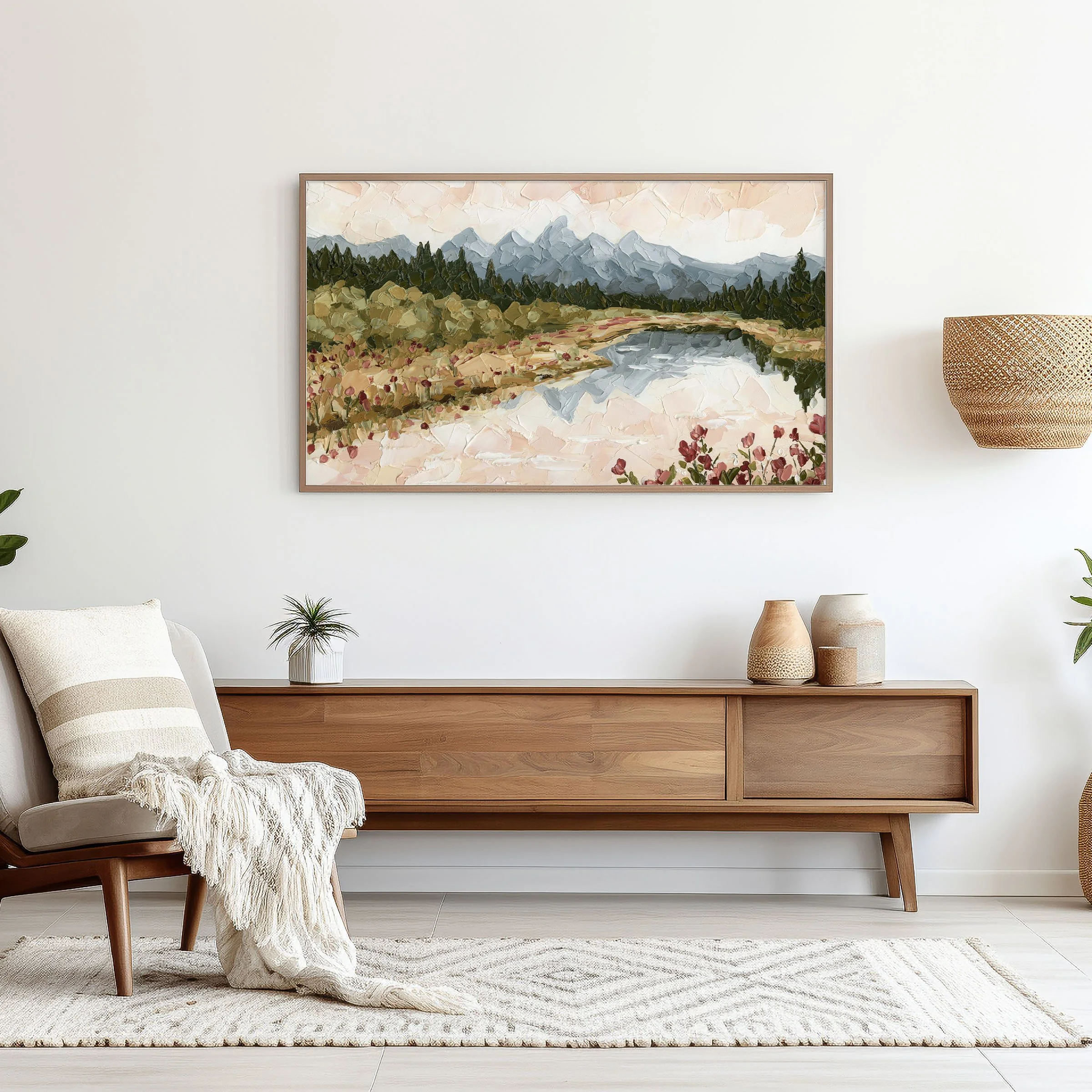"Teton Reflection" Frame TV Art