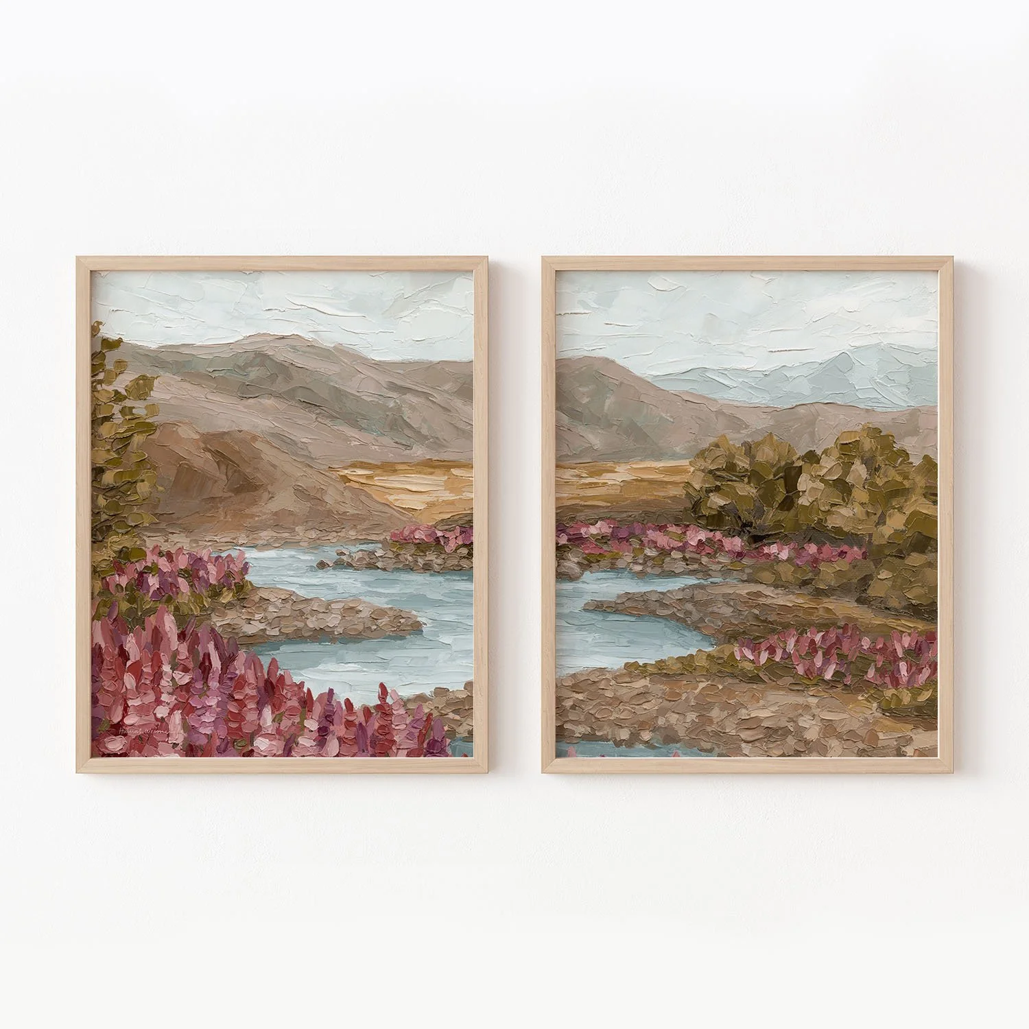 "River Blooms" Diptych