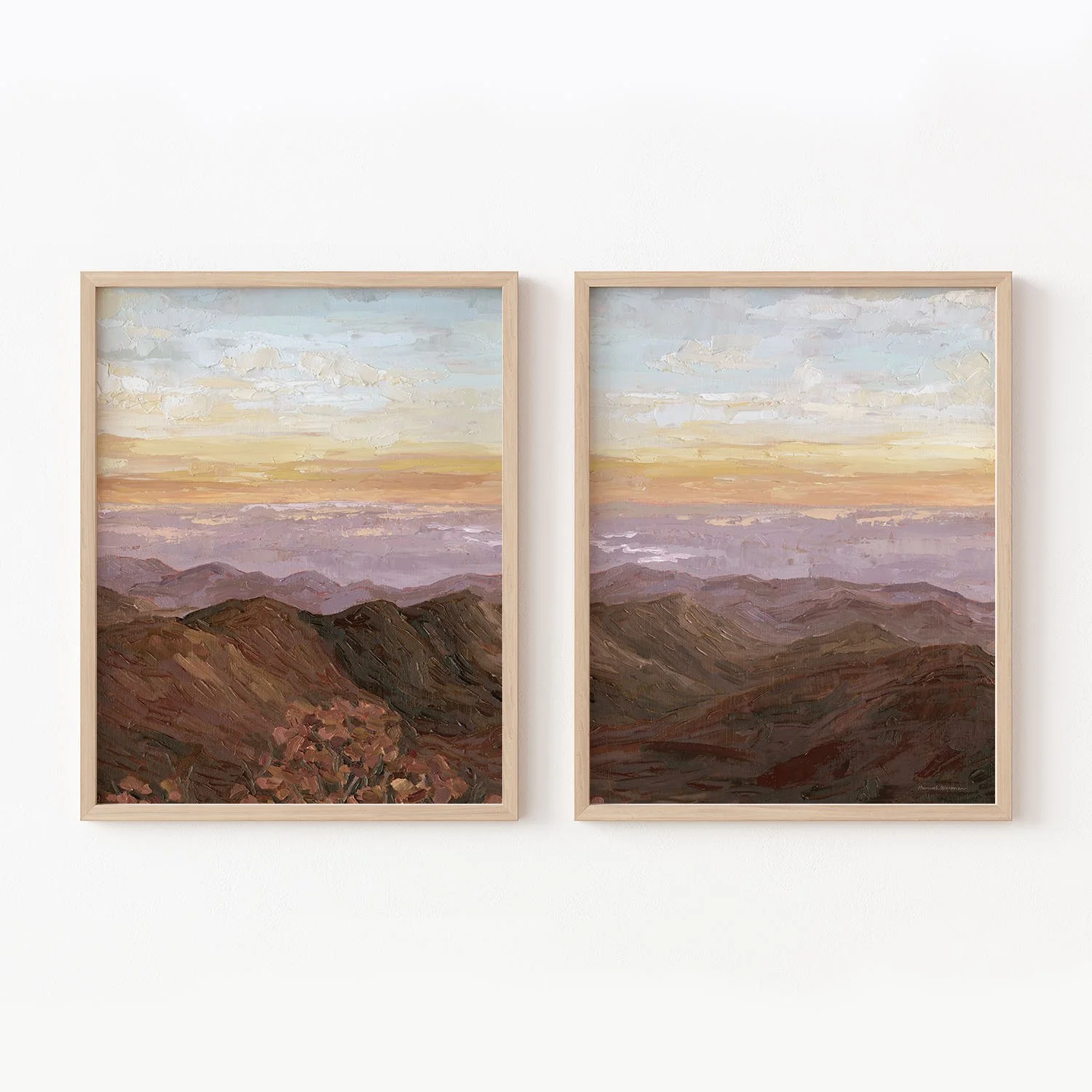 "Autumn Overlook" Diptych