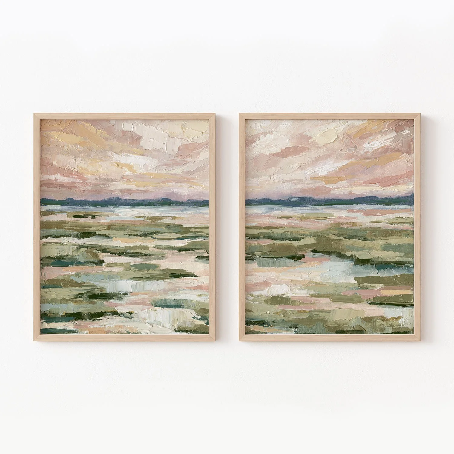 "Marsh Tide" Diptych