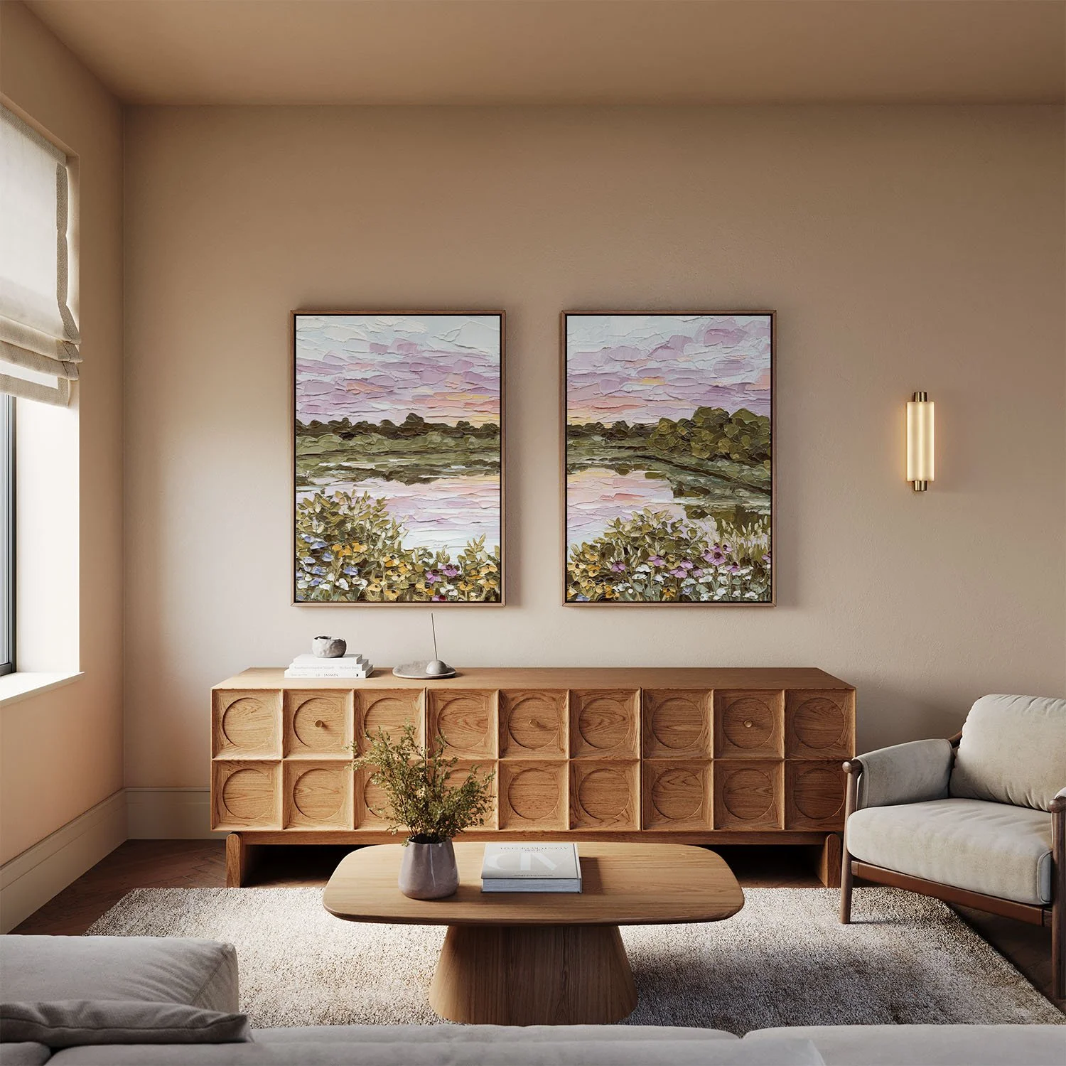 country sunset framed canvas diptych.jpg