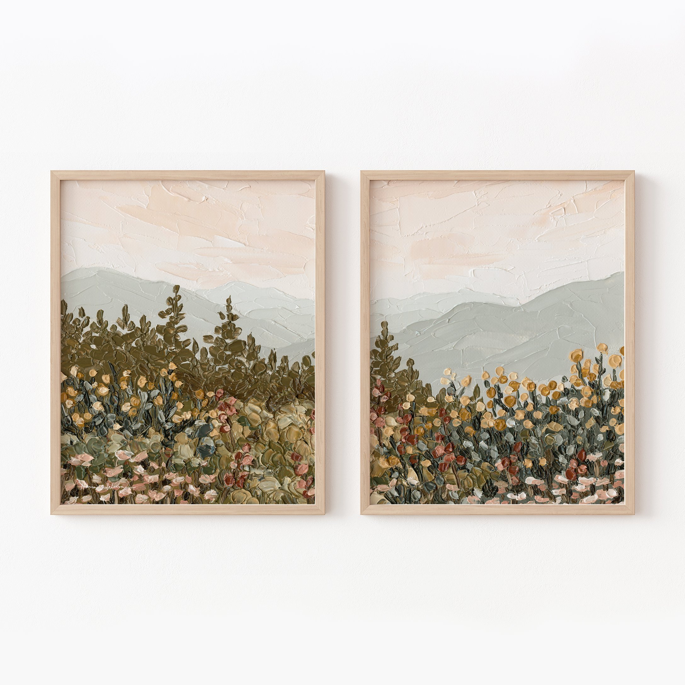 "Appalachian Sunrise" Diptych