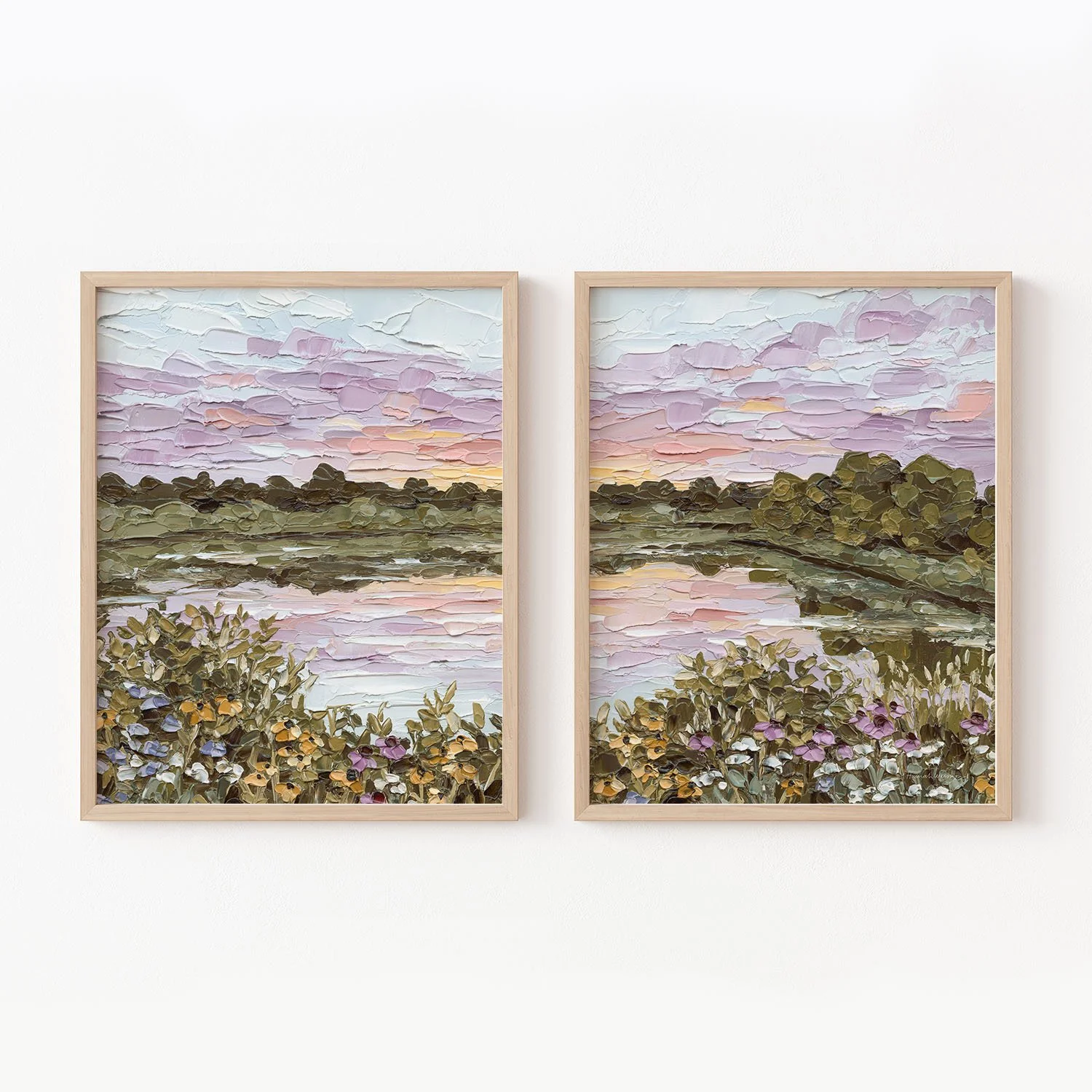 "Country Sunset" Diptych