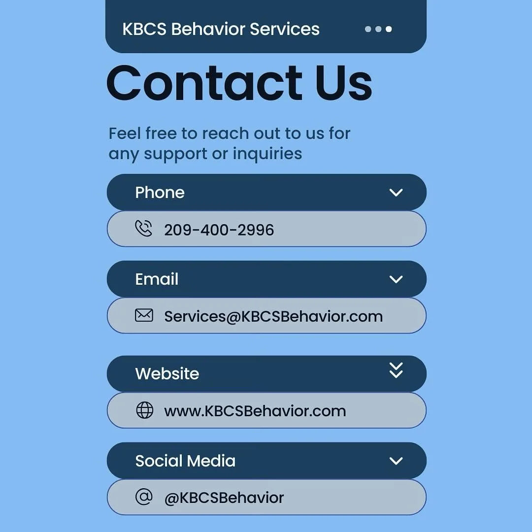 🌟✨ Welcome to KBCS Behavior Services! ✨🌟

We&rsquo;re dedicated to providing top-notch behavioral support and resources for individuals and families. Check out our latest infographic for all the details on our services and how to reach us!

📞 Cont