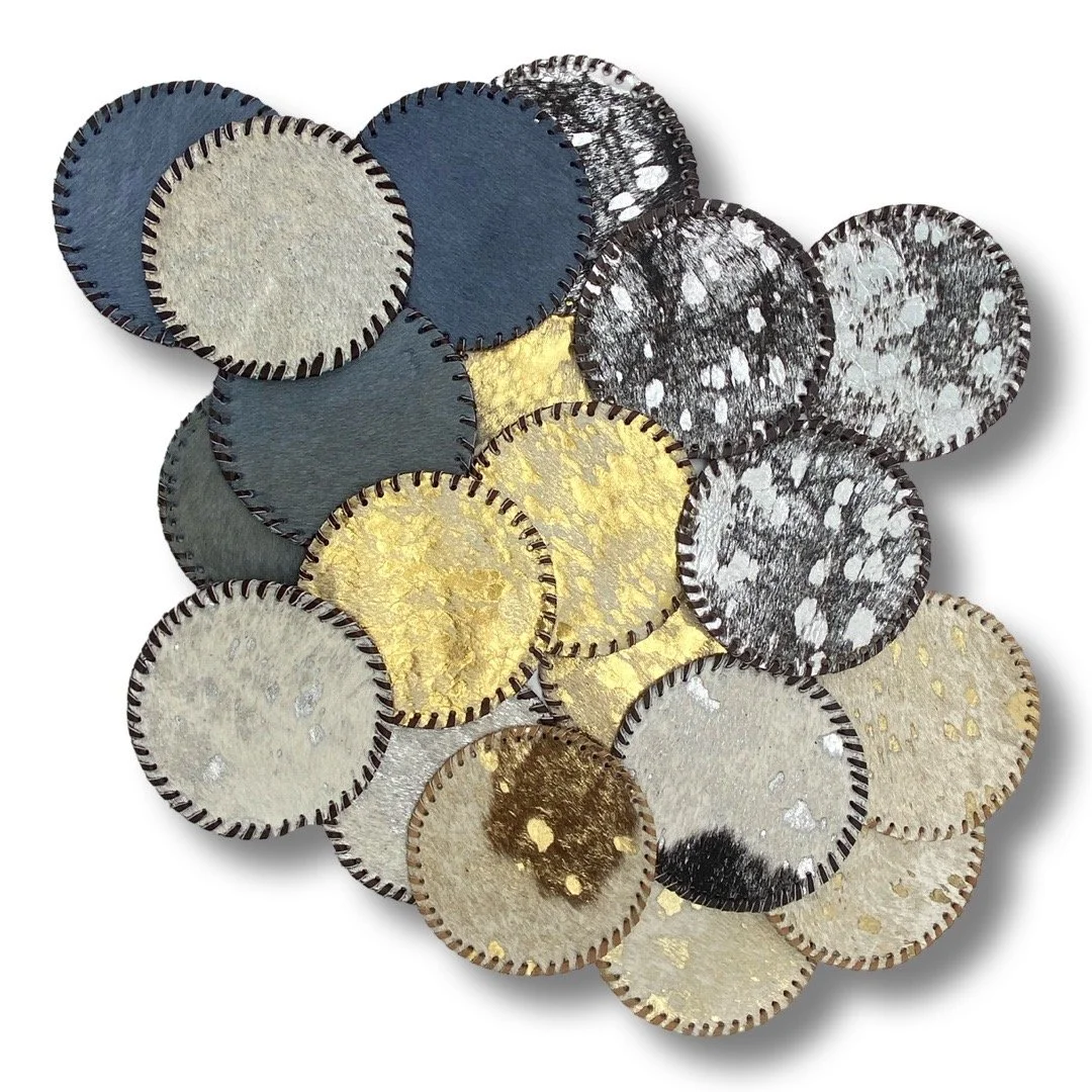 Lace Coasters: Round Metallic