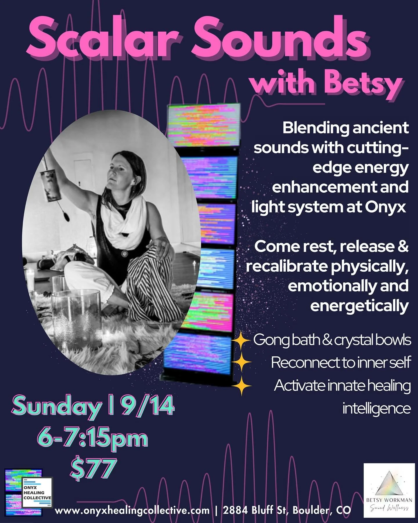 Are you ready for a gong and crystal sound bath while resting in the hyper healthy energy system.  We have a special Sunday event for you on 9/14. We&rsquo;re excited to partner with @betsysoundhealer for this deeply restful and nourishing experience