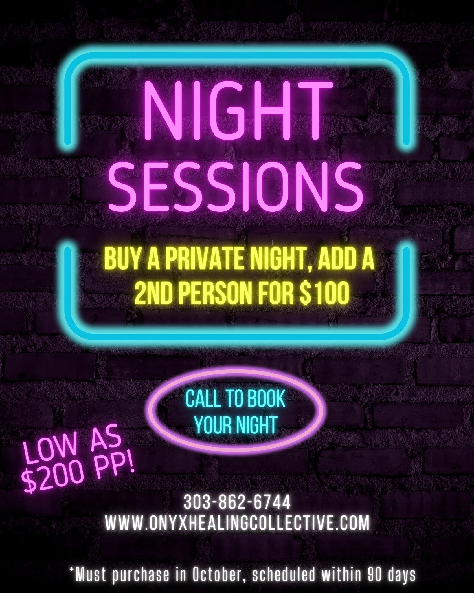 ⚡Ready to experience the power and transformation of a night session? This month, when you purchase a private night session, we&rsquo;re offering to add an additional person for only $100! Add up to 5 people. Invite family and friends to a scalar slu