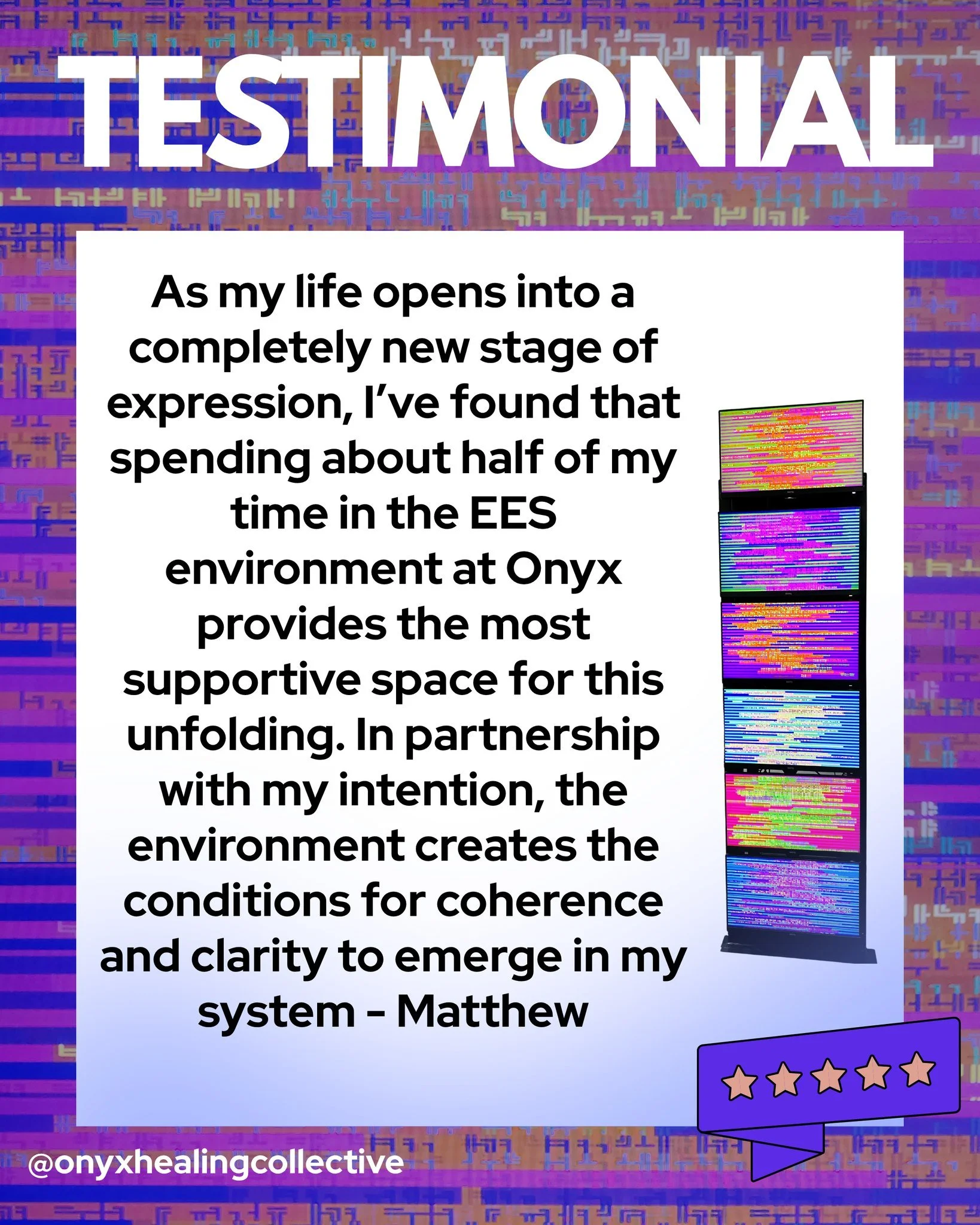 Testimonial Alert 🚨

Transition is upon us and Onyx creates a space for "unfolding of a completely new stage of expression.. allowing coherence and clarity to emerge in my system"  Are you ready for your next stage?  Allow our memberships 