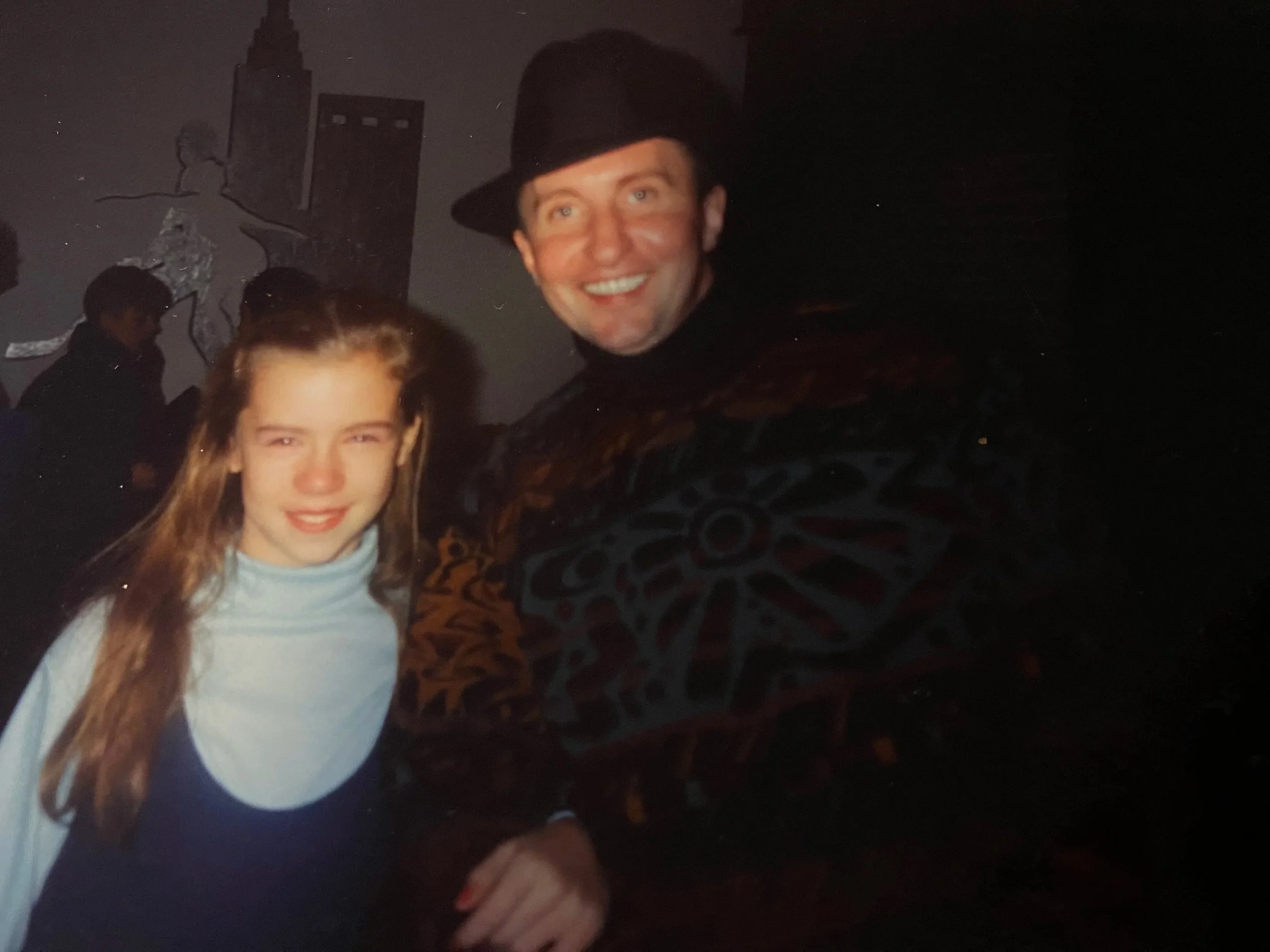 Roller Boogie with her ice dancing coach Patrick at Sky Rink
