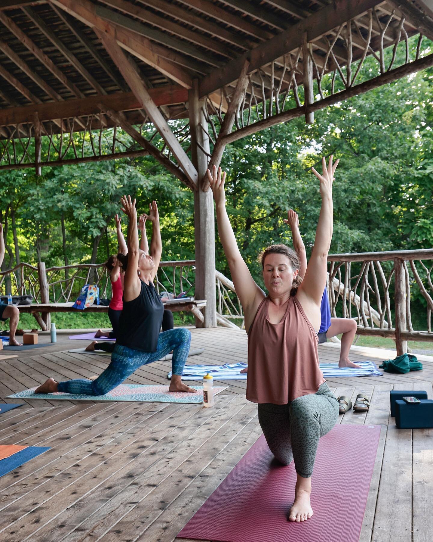Join me this summer at @mohonkpreserve for Evening Yoga in the Pavilion every Tuesday at 6pm! All levels yoga, beautiful views, and ridiculous dad jokes from me. Season passes are available but you can also drop in. Link in bio to sign up! Can&rsquo;