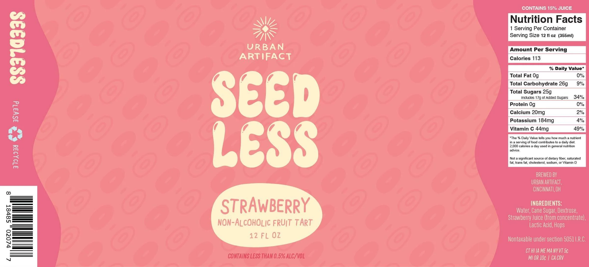 Urban Artifact - Seedless Strawberry - Label Design