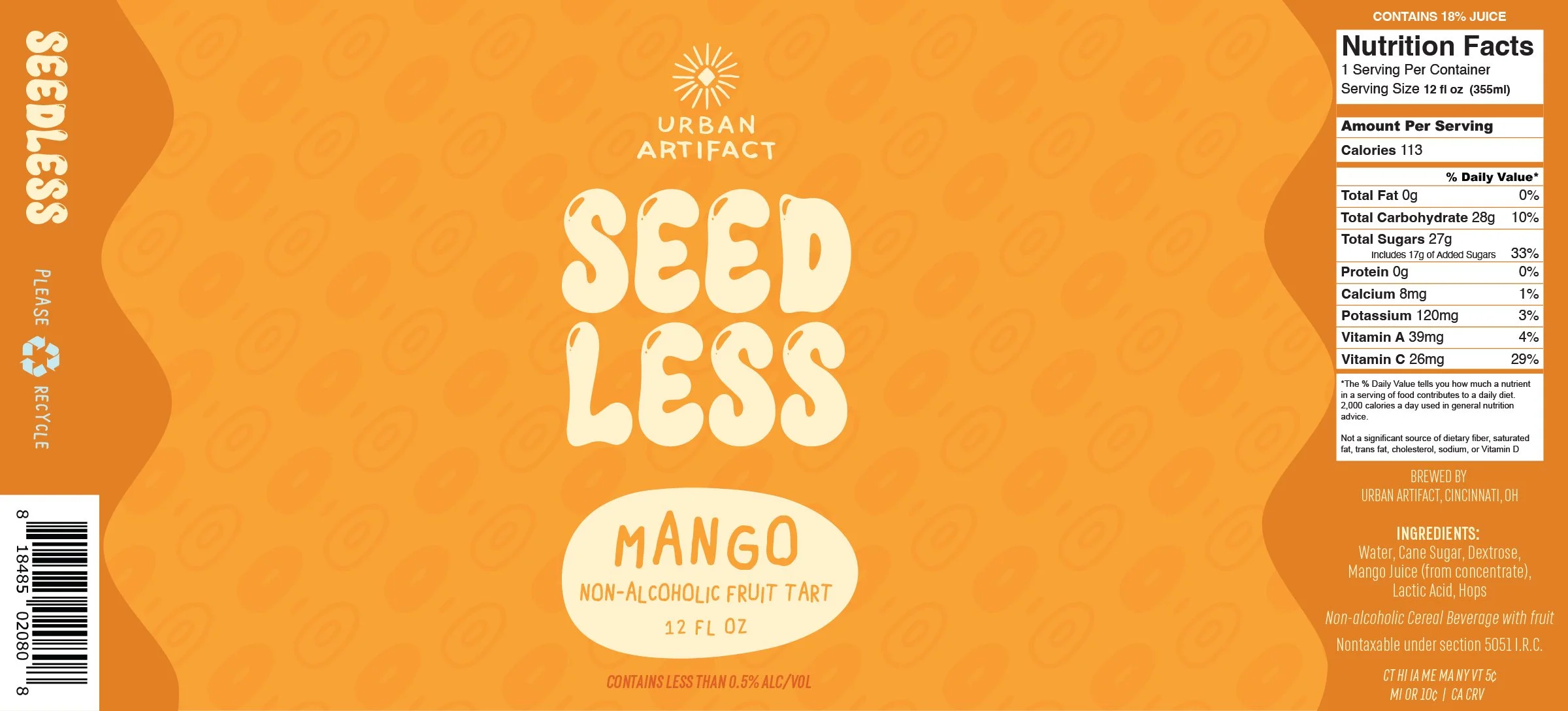 Urban Artifact - Seedless Mango - Label Design