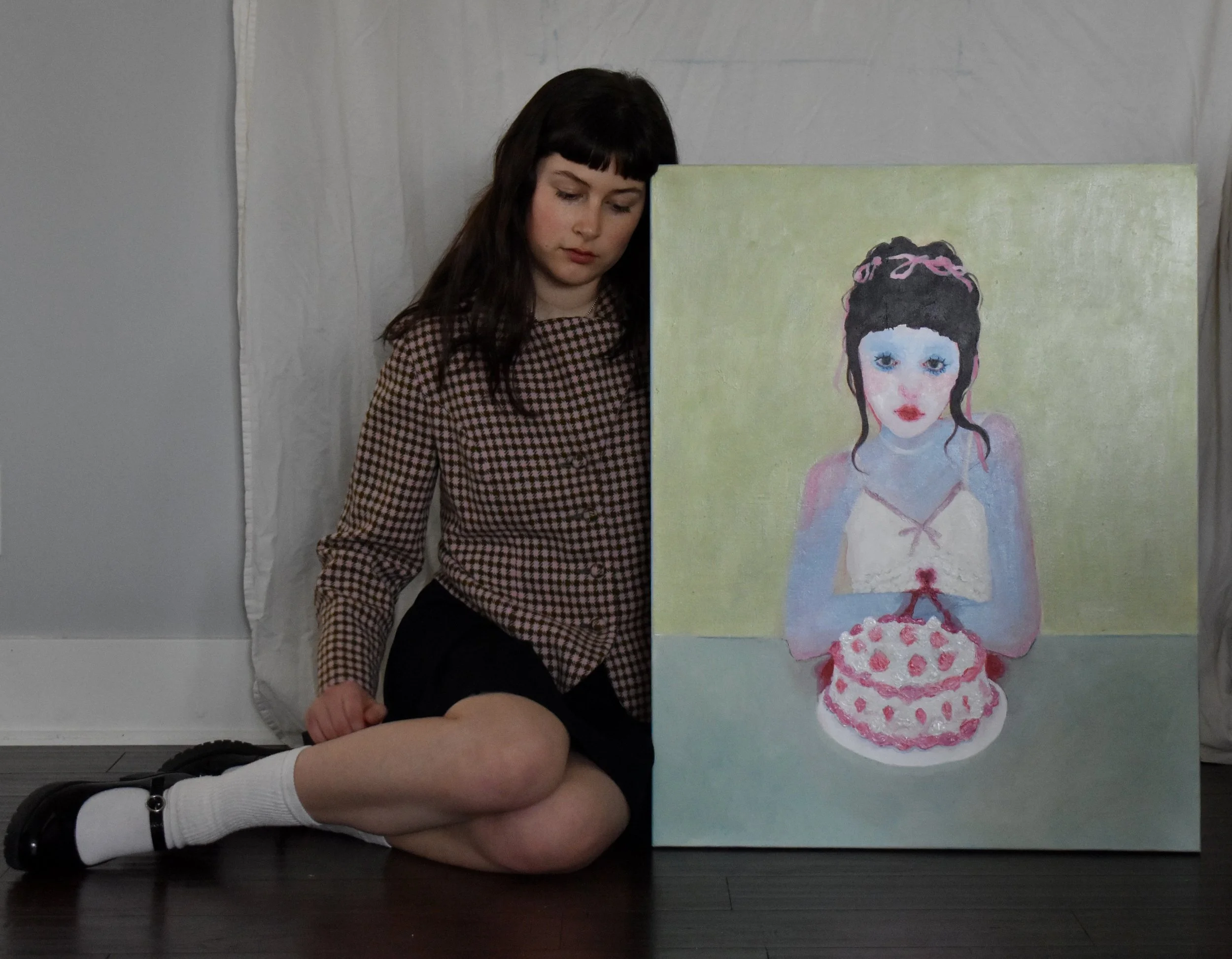 me with "Cake portrait"