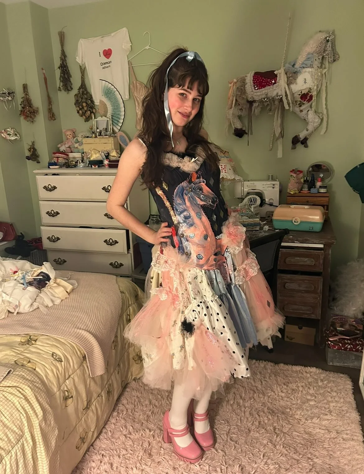 #Throwback to last year in this dress. still love her. 🩷💕🍰🍰🍰🍭🍬🍬🎠🎠🎠and i think i am ready to part with her, if anyone is interested in purchasing! dm me 🤓