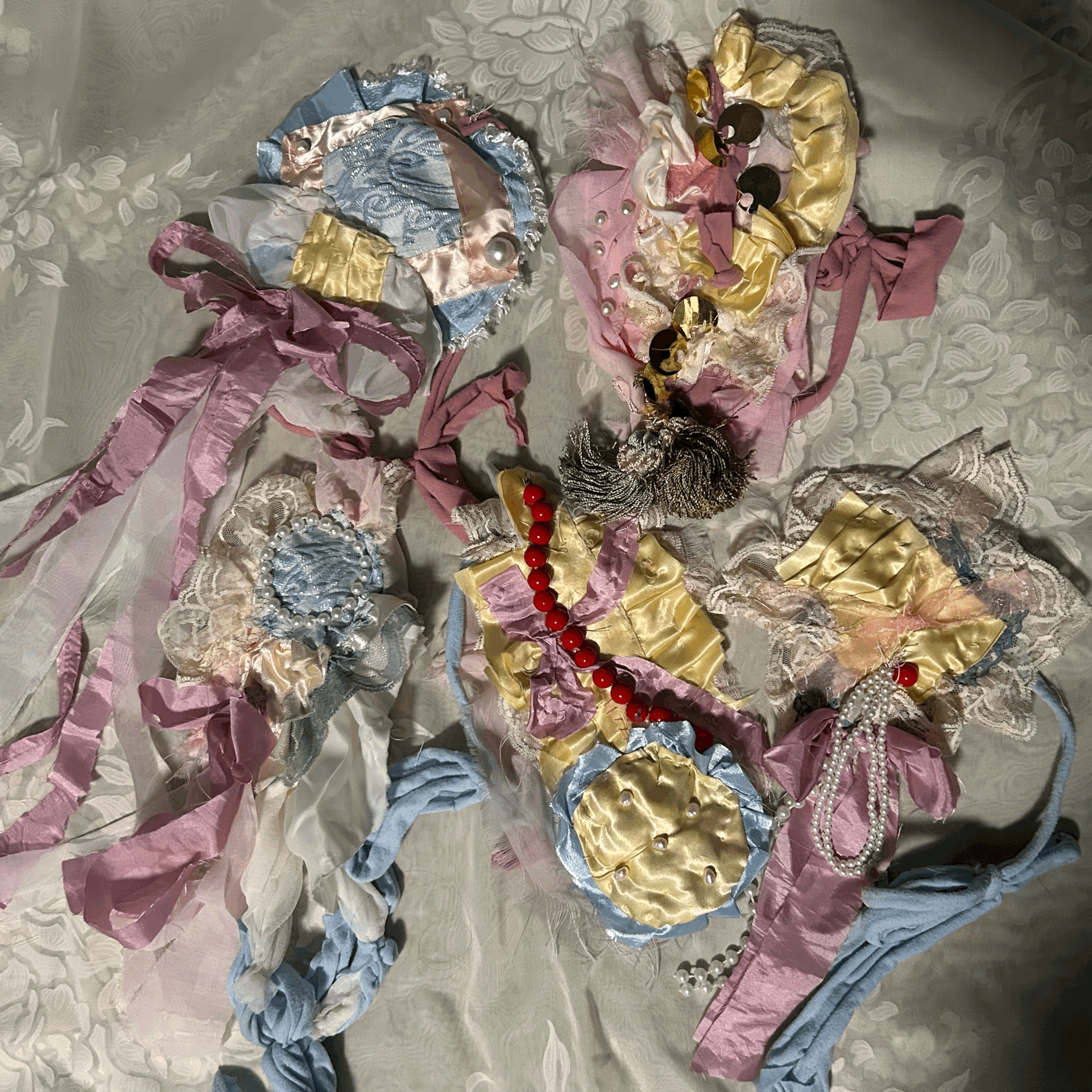 hand-sewn headpieces