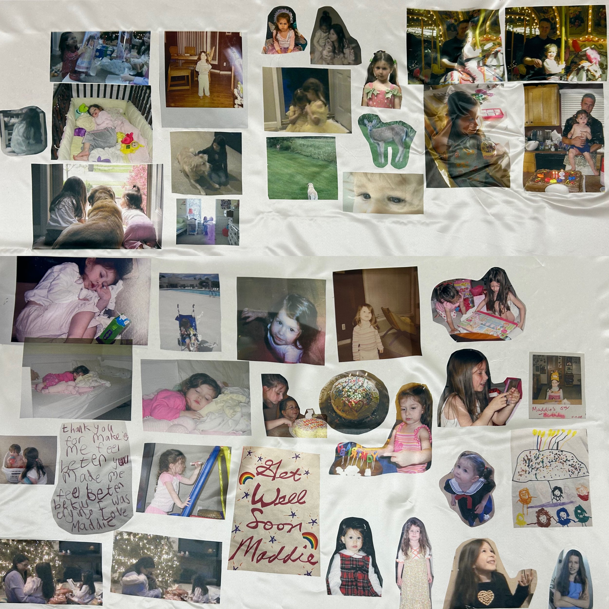 childhood images sublimation printed onto fabric