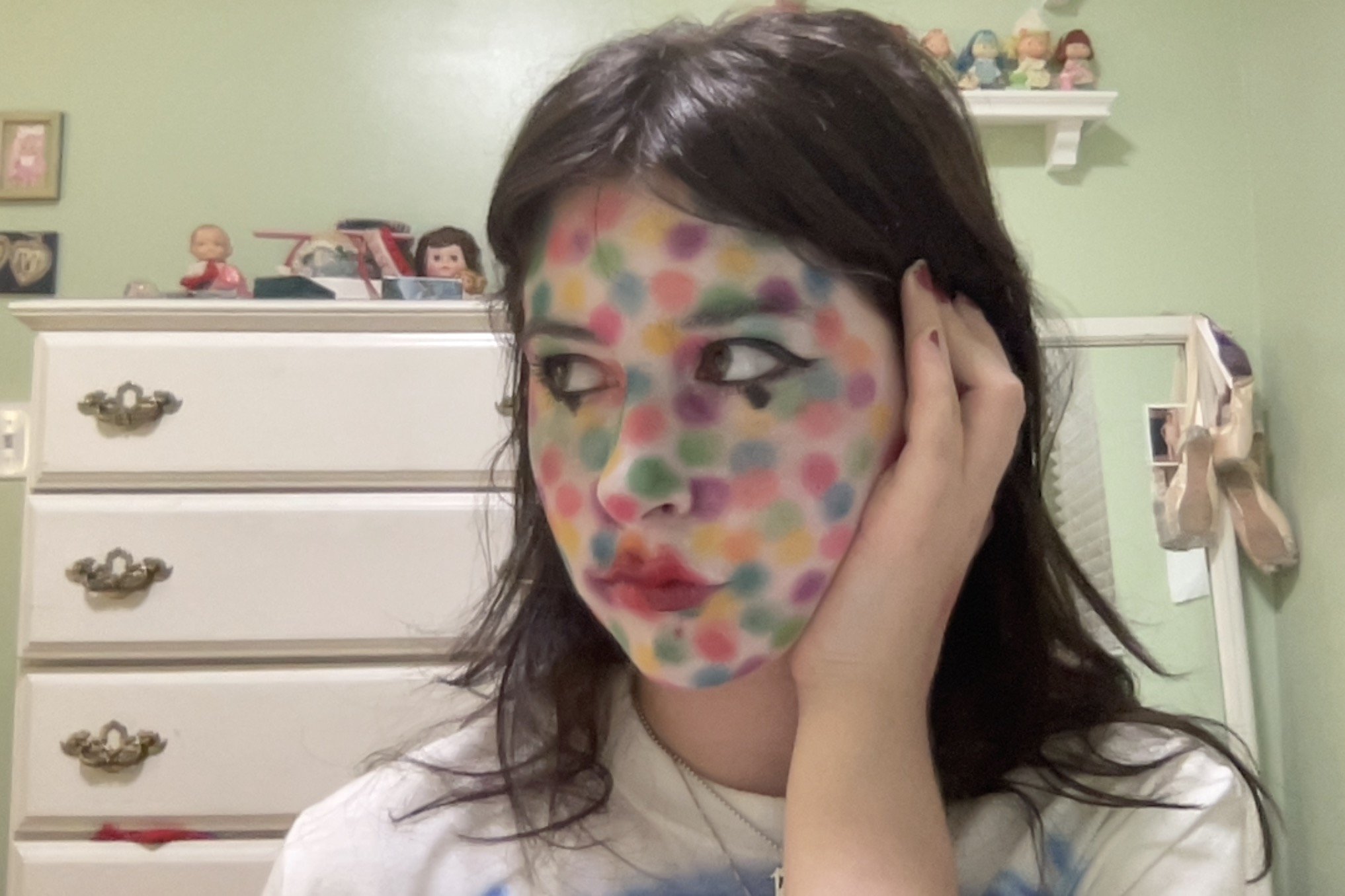 when I covered myself in polka dots because I was home alone