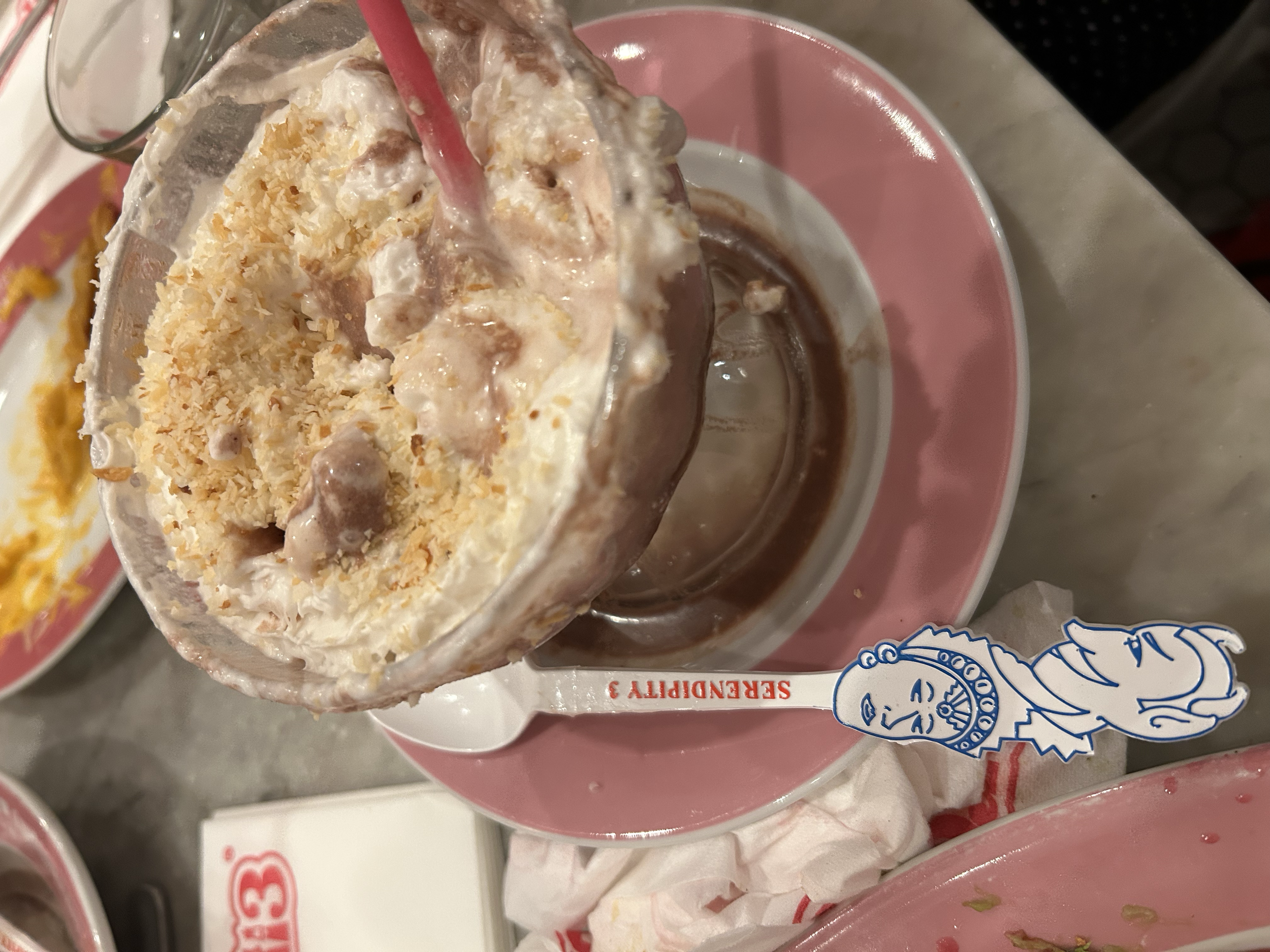 my frozen hot chocolate from Serendiptity