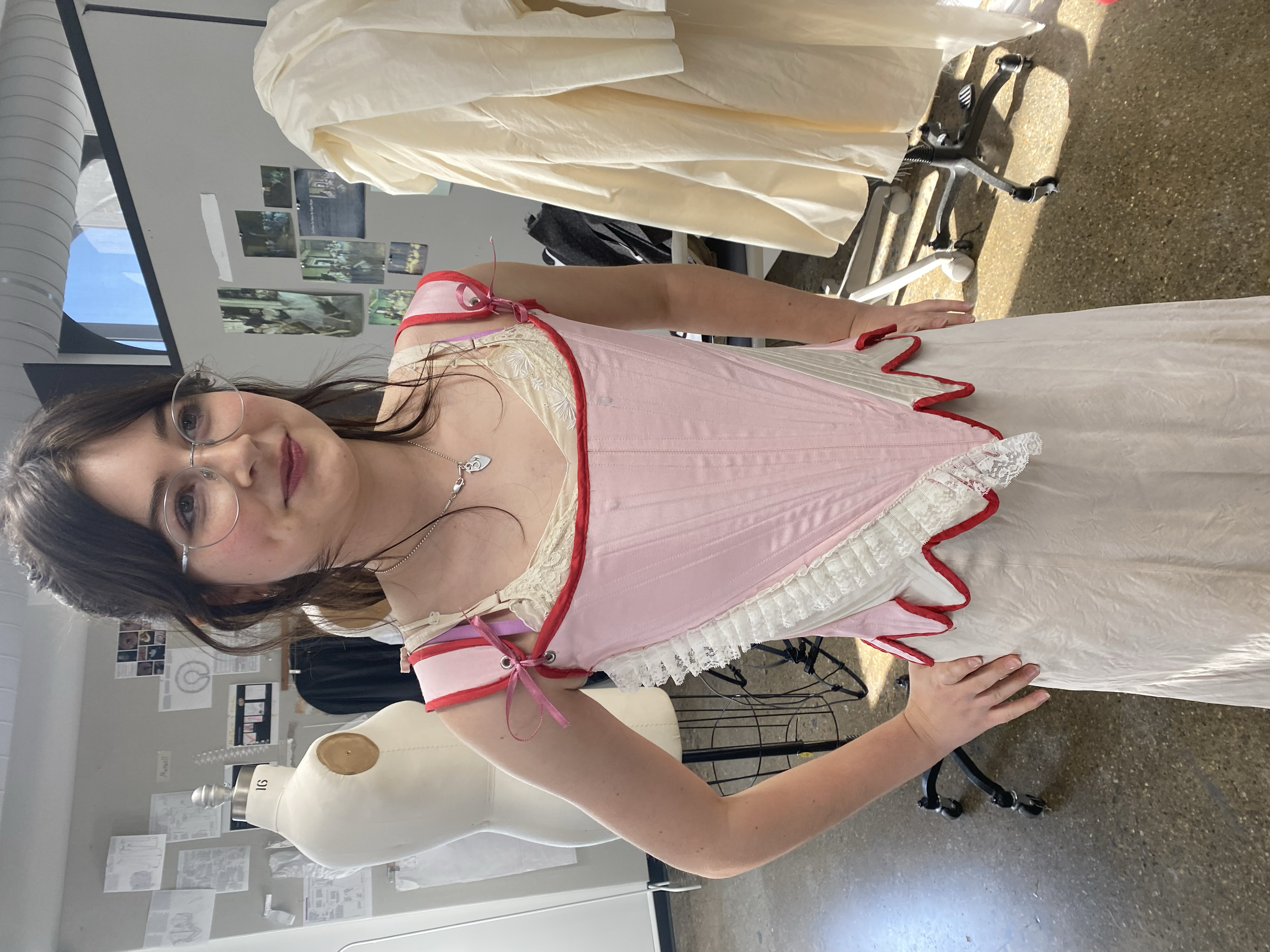 the first time I tried on my 18th century-style corset