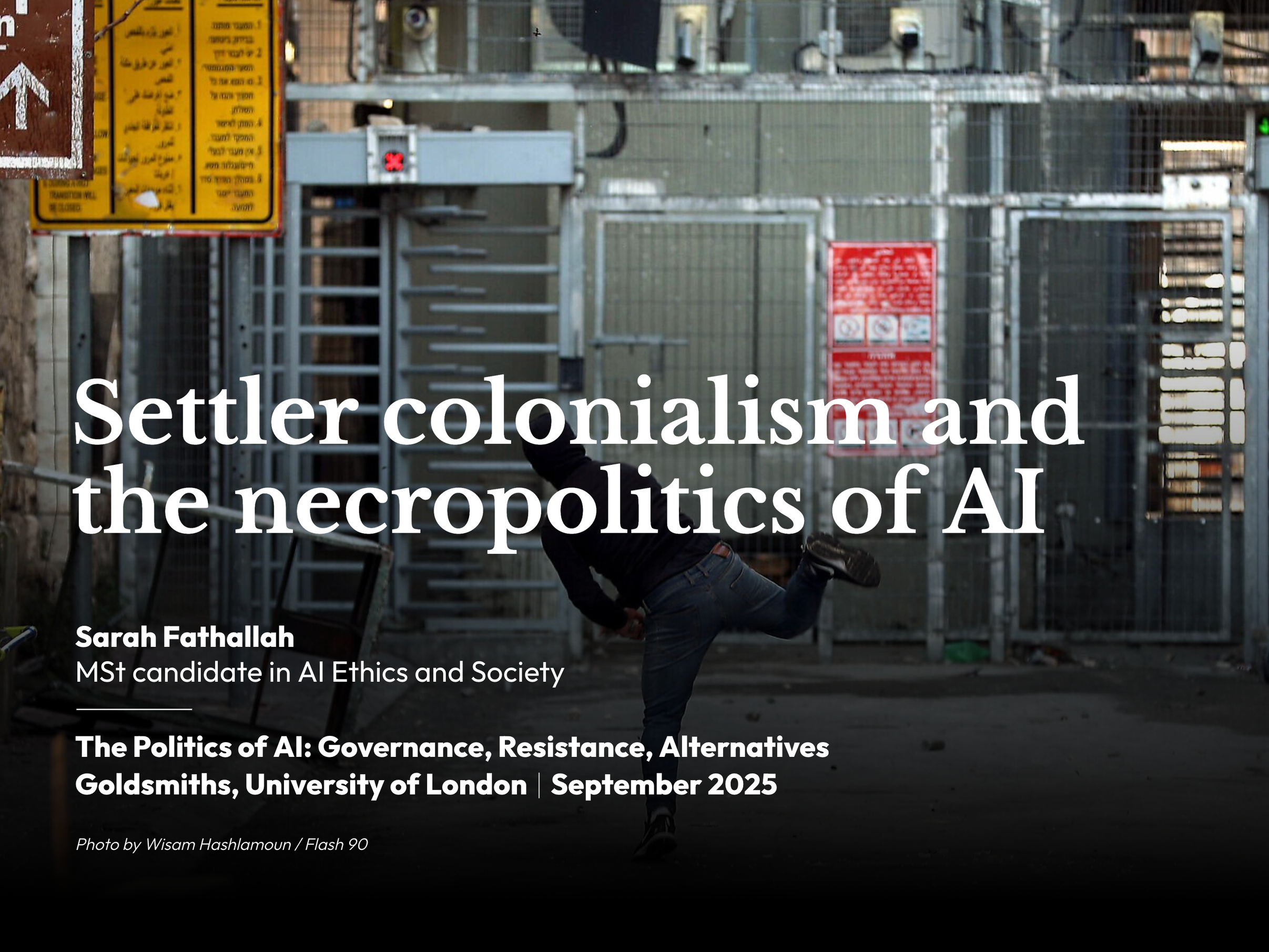 Settler Colonialism and the Necropolitics of Artificial Intelligence