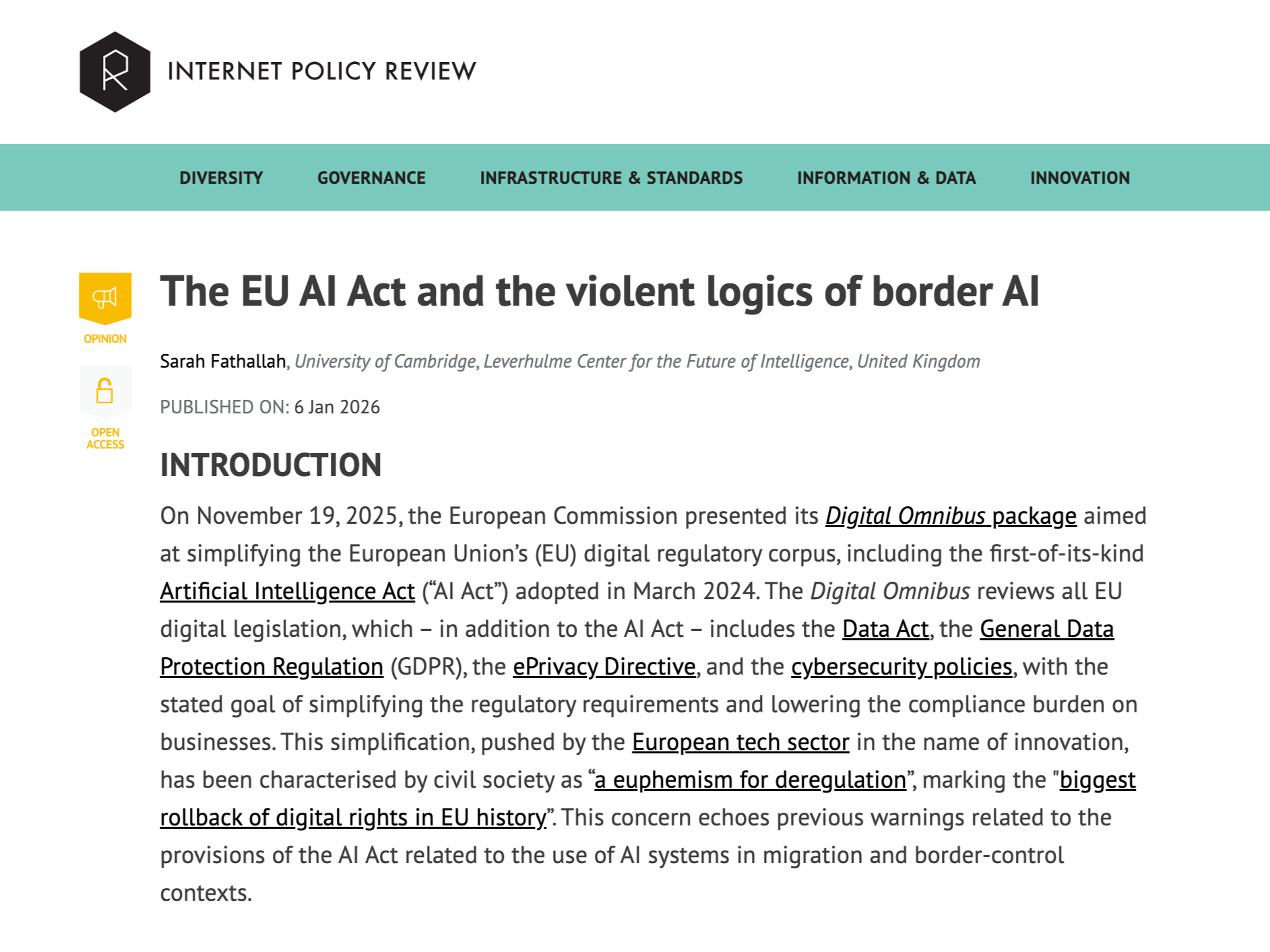 The EU AI Act and the Violent Logics of Border AI