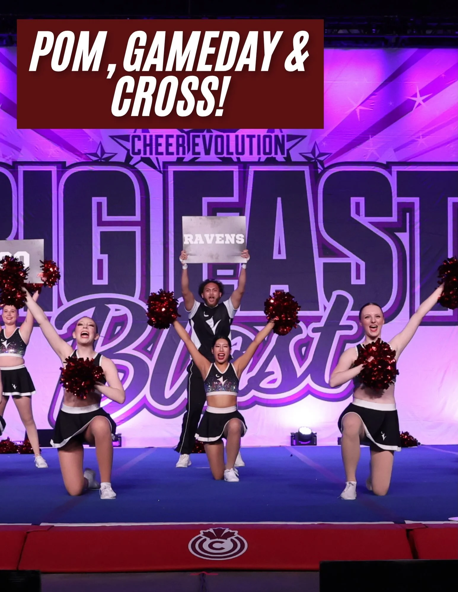 Interested in trying out, but not sure if you want to do Pom, Gameday or Cross? Here&rsquo;s a breakdown of all 3! 

#ravensrhythm #cheer #dance #pom #gameday