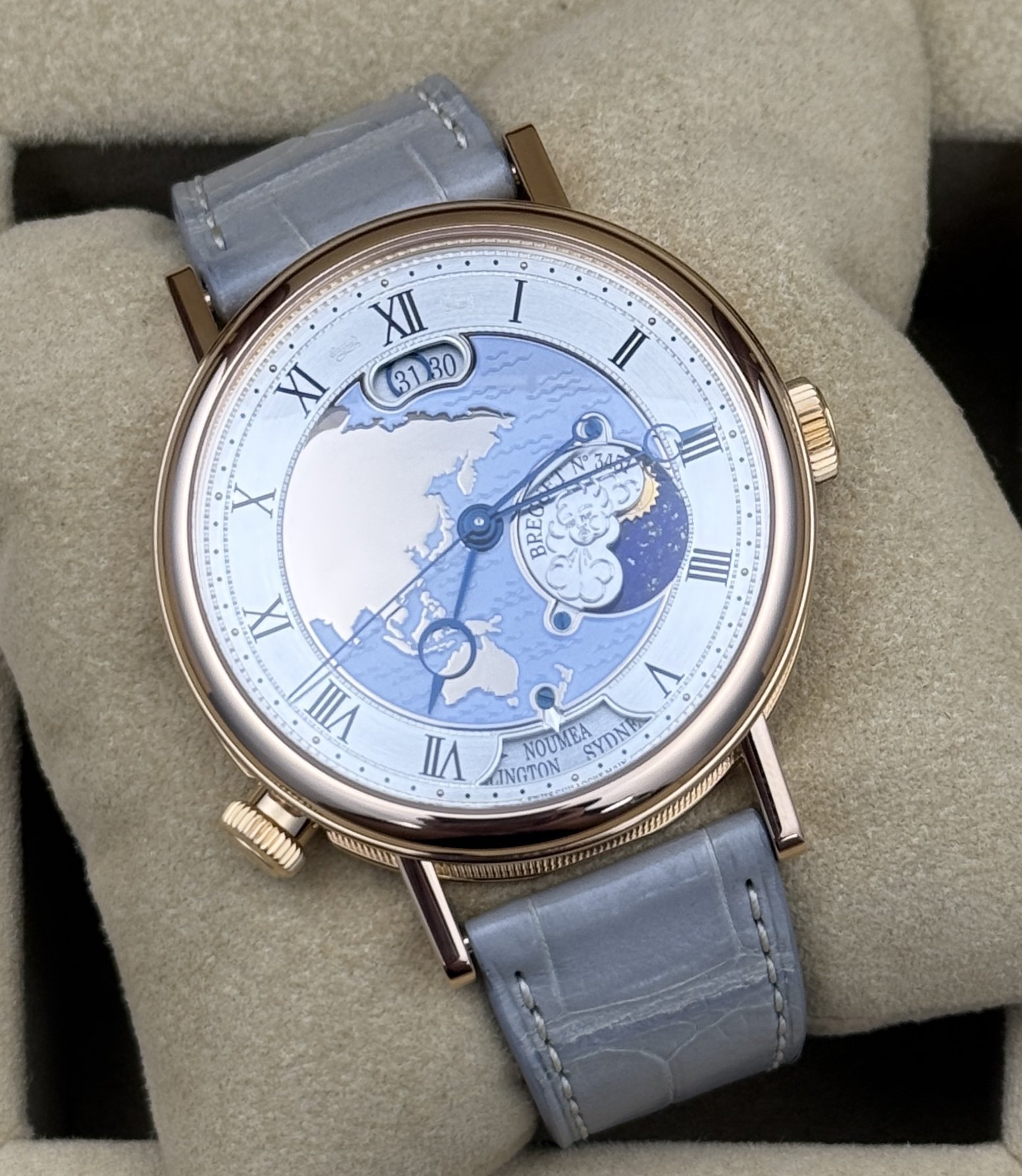 Breguet Classique Hora Mundi Rose Gold Silver Dial 43mm 5717BR/AS/9ZU
