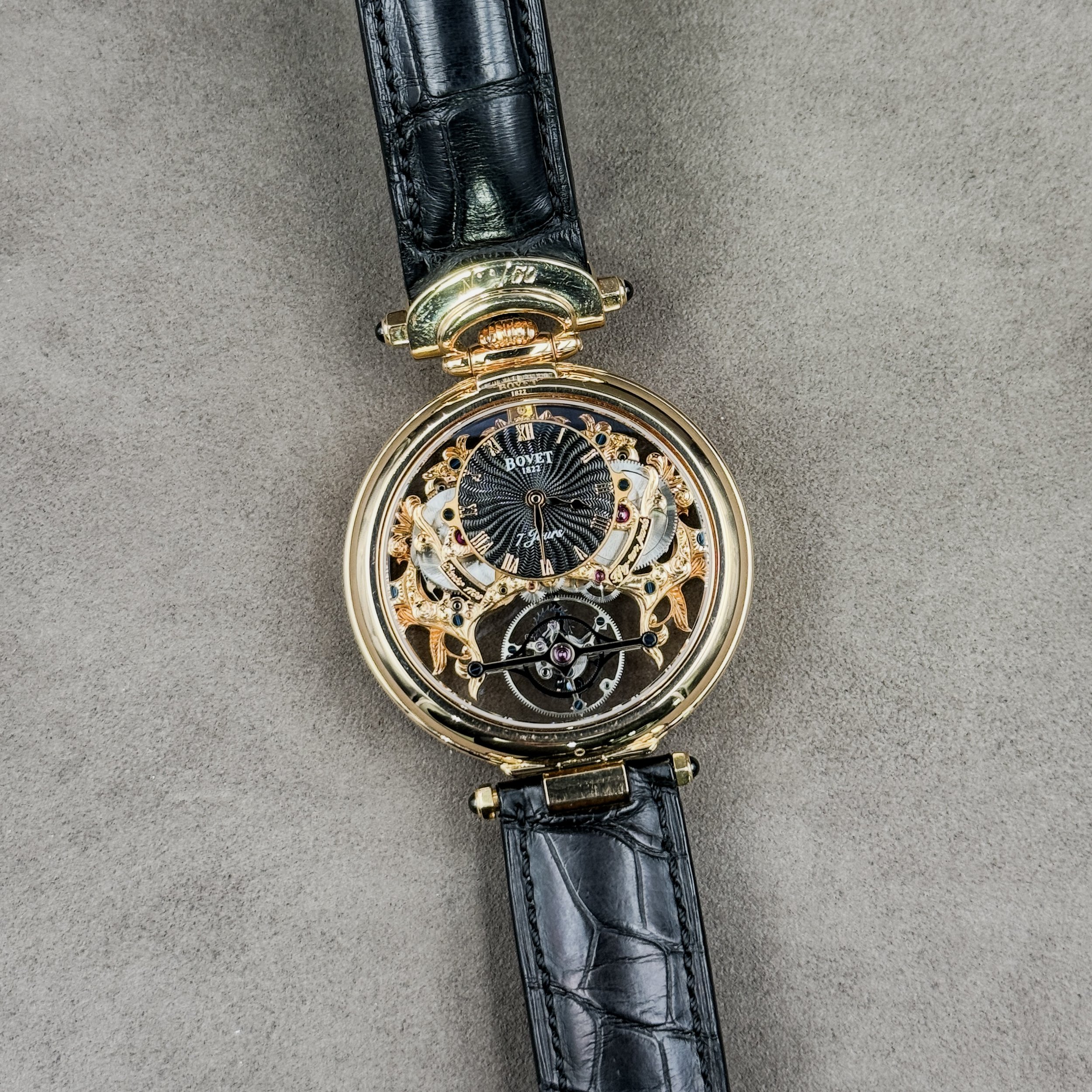 Bovet Amadeo Fleurier 7-Day Skeleton Tourbillon Rose Gold AIFSQ015 45 MM Men’s Watch