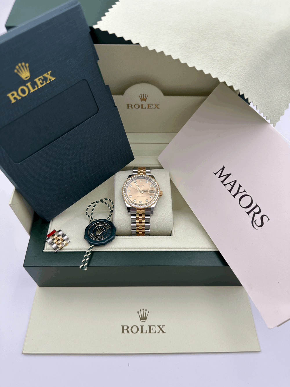 ●ONE BRILLIANT● KayleeOB494Camel Kaylee-OB494-Camel Rolex Datejust 178383 31MM Diamond Dial Diamond Bezel