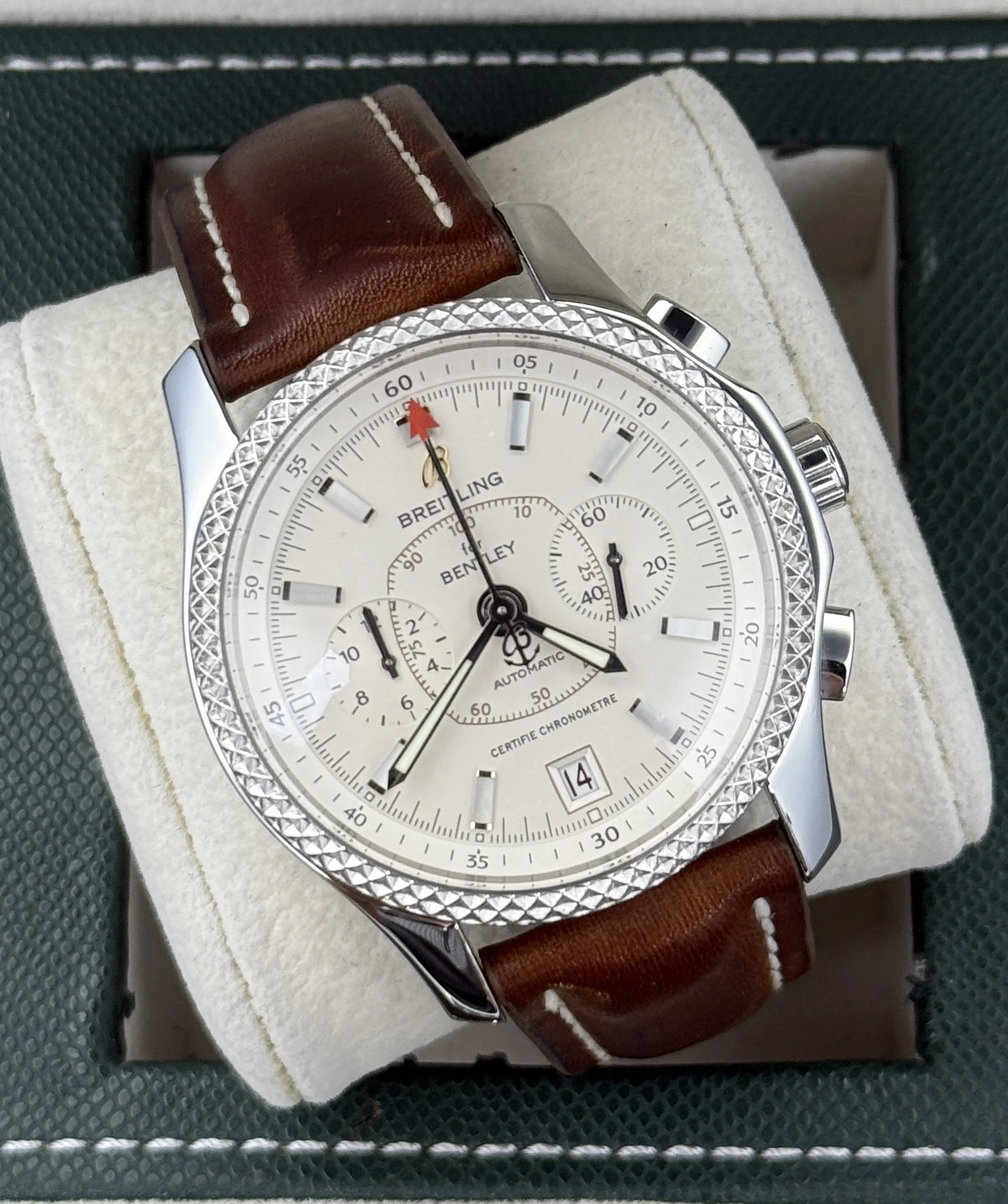 Breitling Bentley Mark VI P2636212/G611 42mm Steel & Platinum Automatic Chronograph Chronometer Silver Dial Men's Watch Men’s Watch