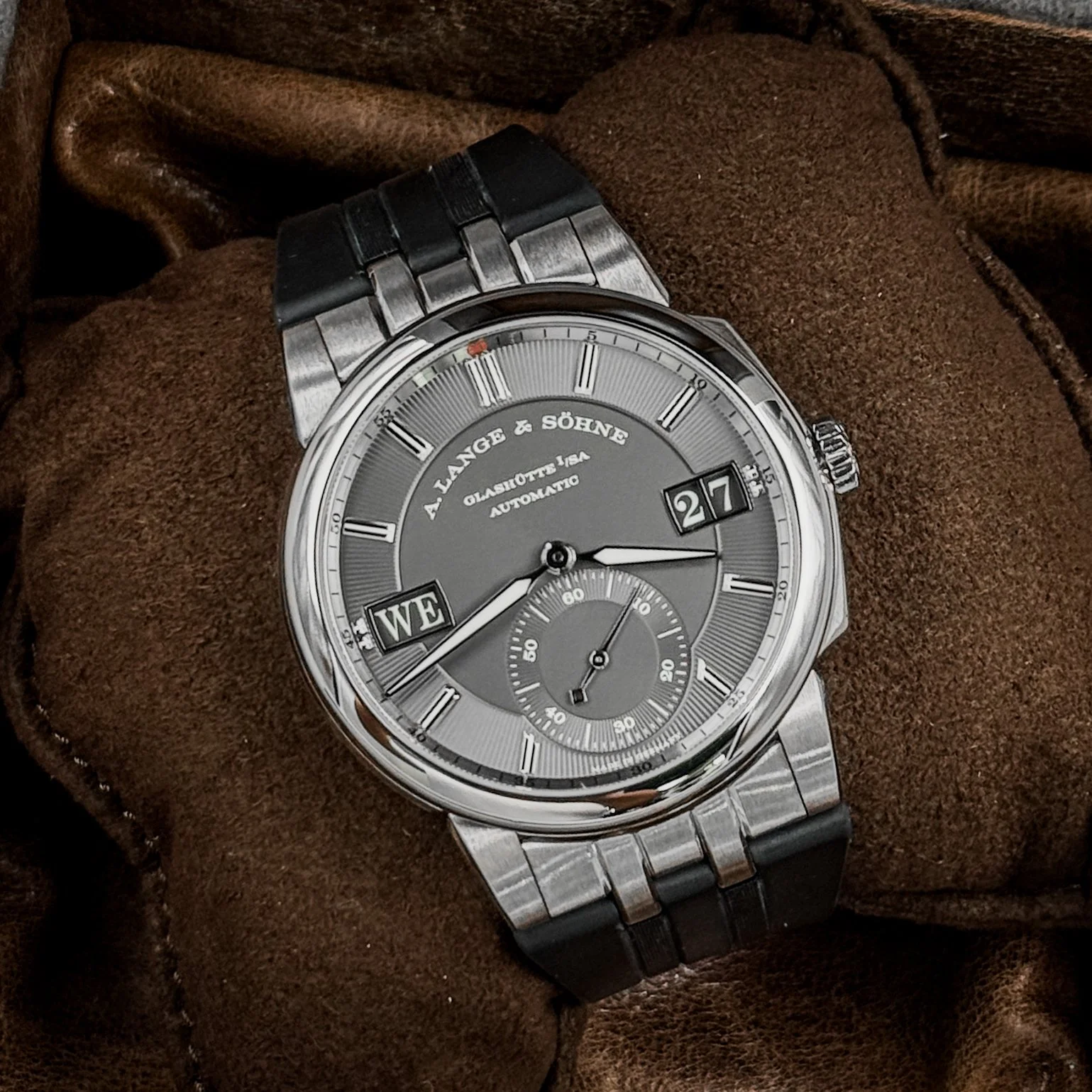 A. Lange & Sohne Odysseus White Gold Grey Dial Watch 40.5mm 363.038