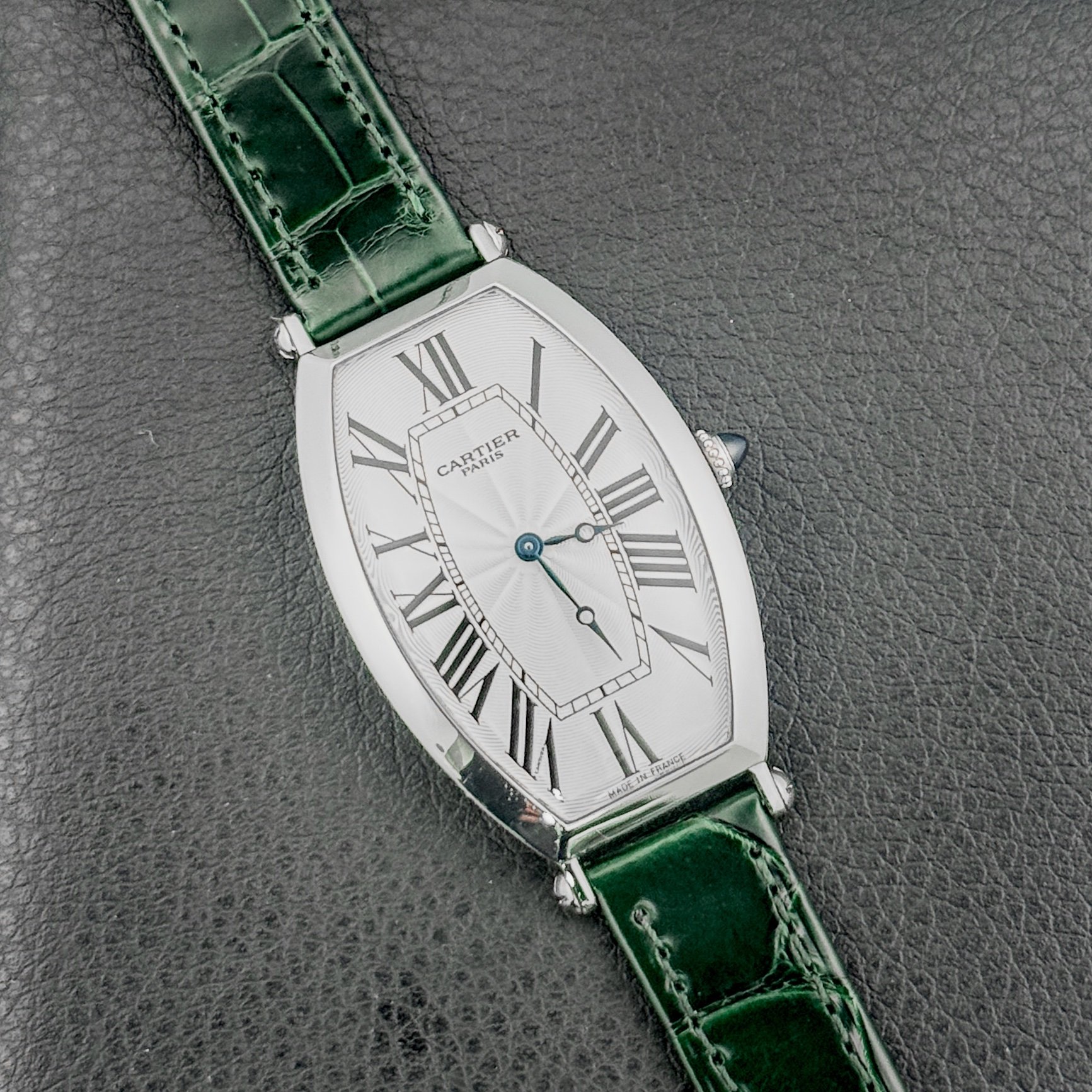 Cartier Tonneau XL CPCP Platinum Collection Privée Manual Wind Watch W1528152/ 2435E