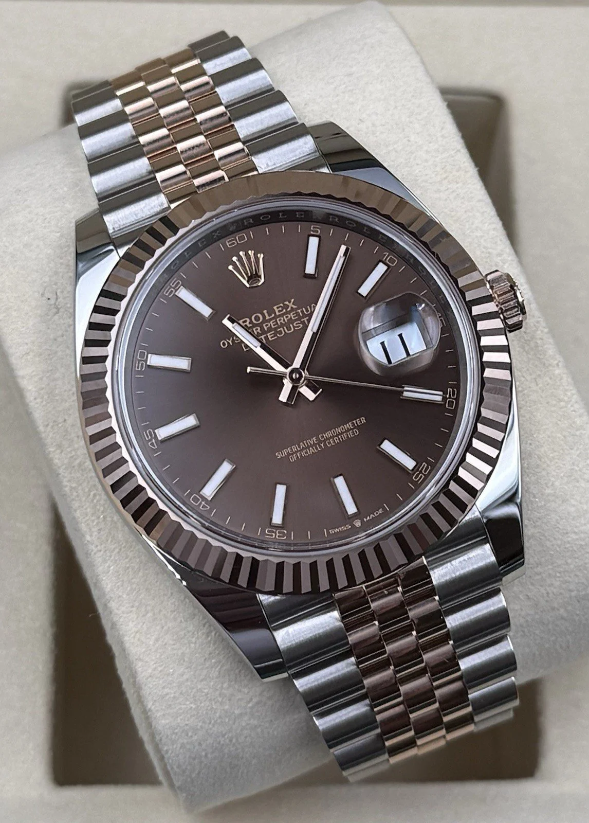 Rolex Datejust Brown Chocolate Dial Rose Gold Jubilee 126331