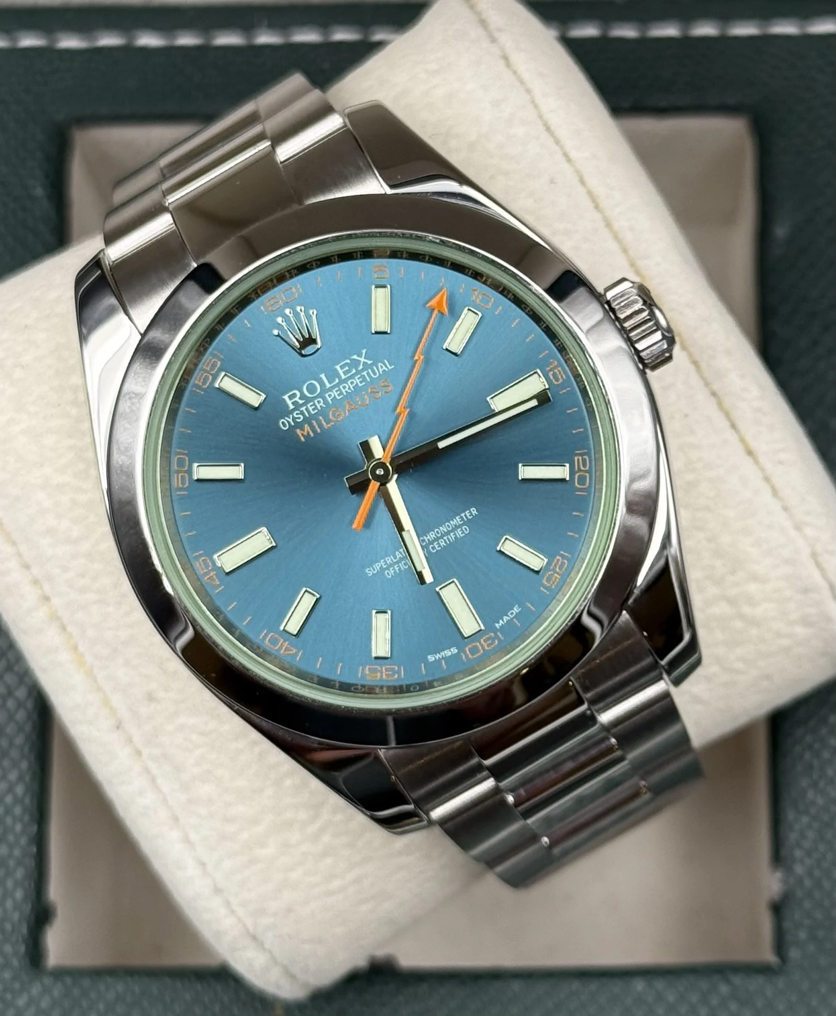 Rolex 116400GV Milgauss Blue Dial